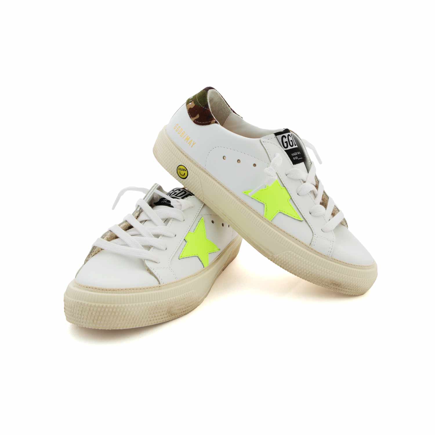 SNEAKERS SSTAR CAMOUFLAGE E GIALLO FLUO JUNIOR - annameglio.com abbigliamento moda