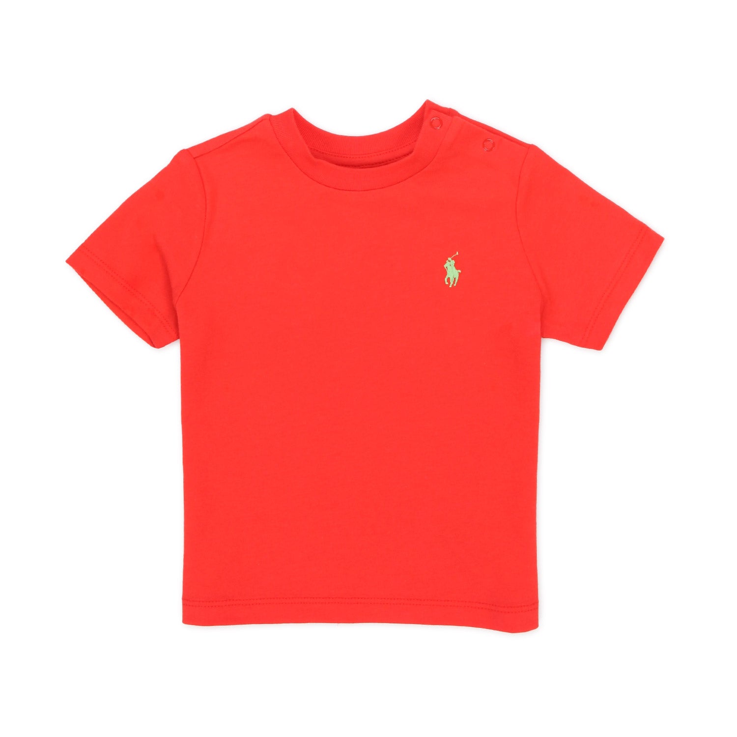 T-SHIRT ARANCIO CON PONY VERDE NEONATO - annameglio.com abbigliamento moda