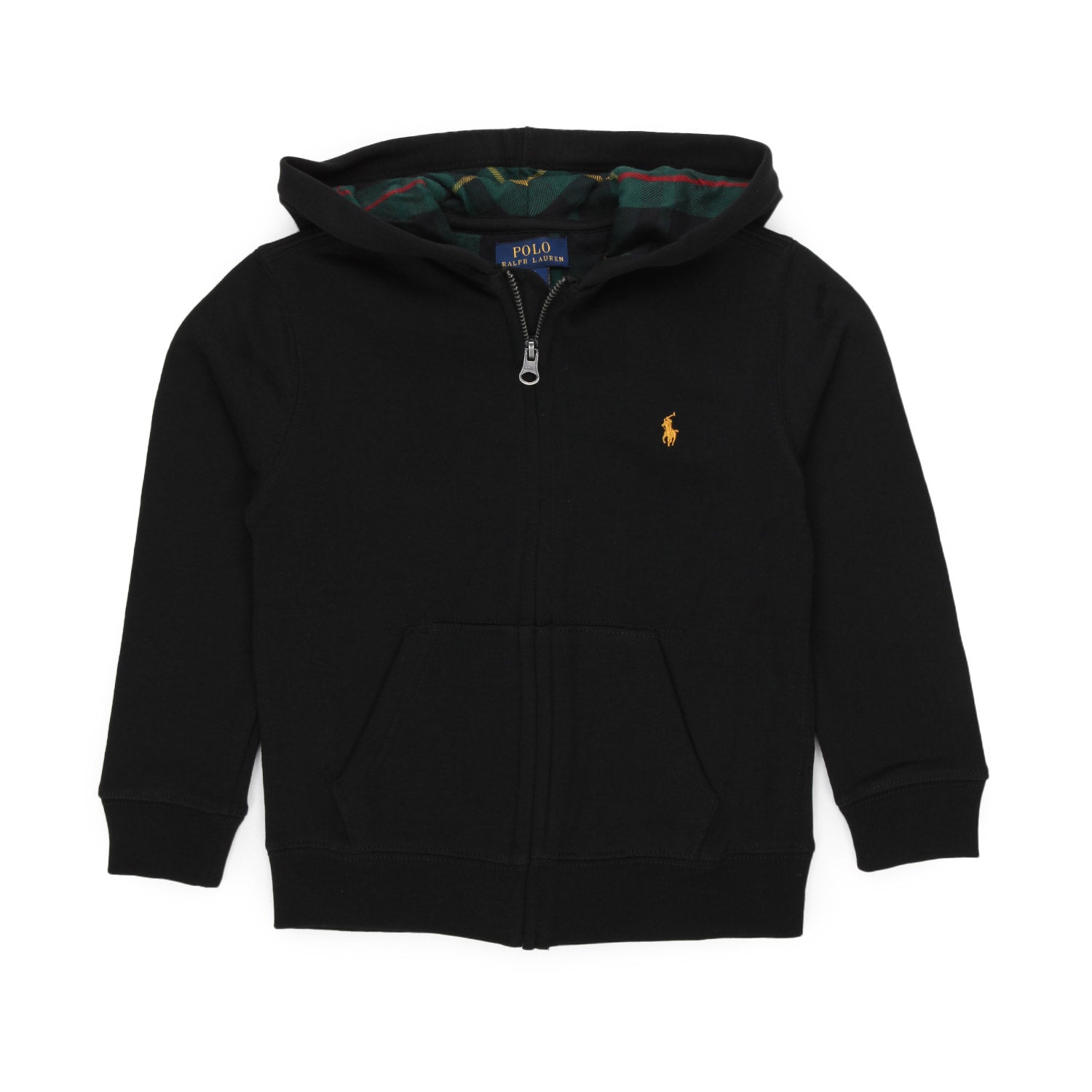 FELPA RL NERA CON CAPPUCCIO CHECK - annameglio.com abbigliamento moda