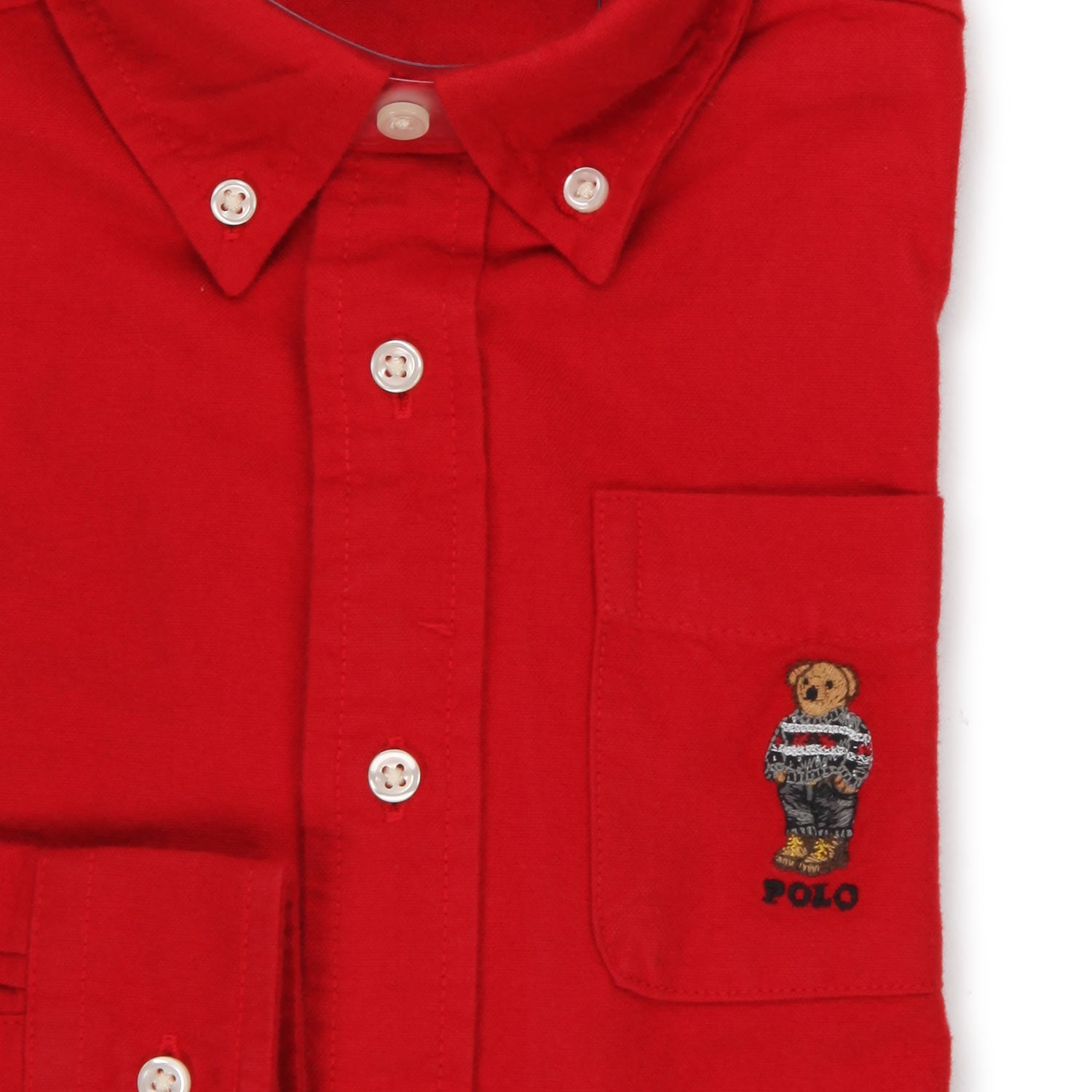 CAMICIA ROSSA POLO BEAR BIMBO - annameglio.com abbigliamento moda