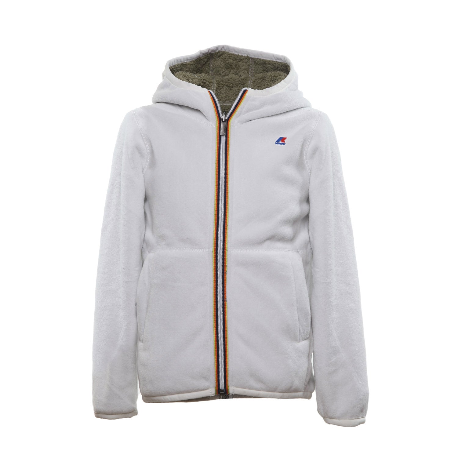 GIACCA LILY POLAR DOUBLE BIANCA E VERDE MUSCHIO - annameglio.com abbigliamento moda