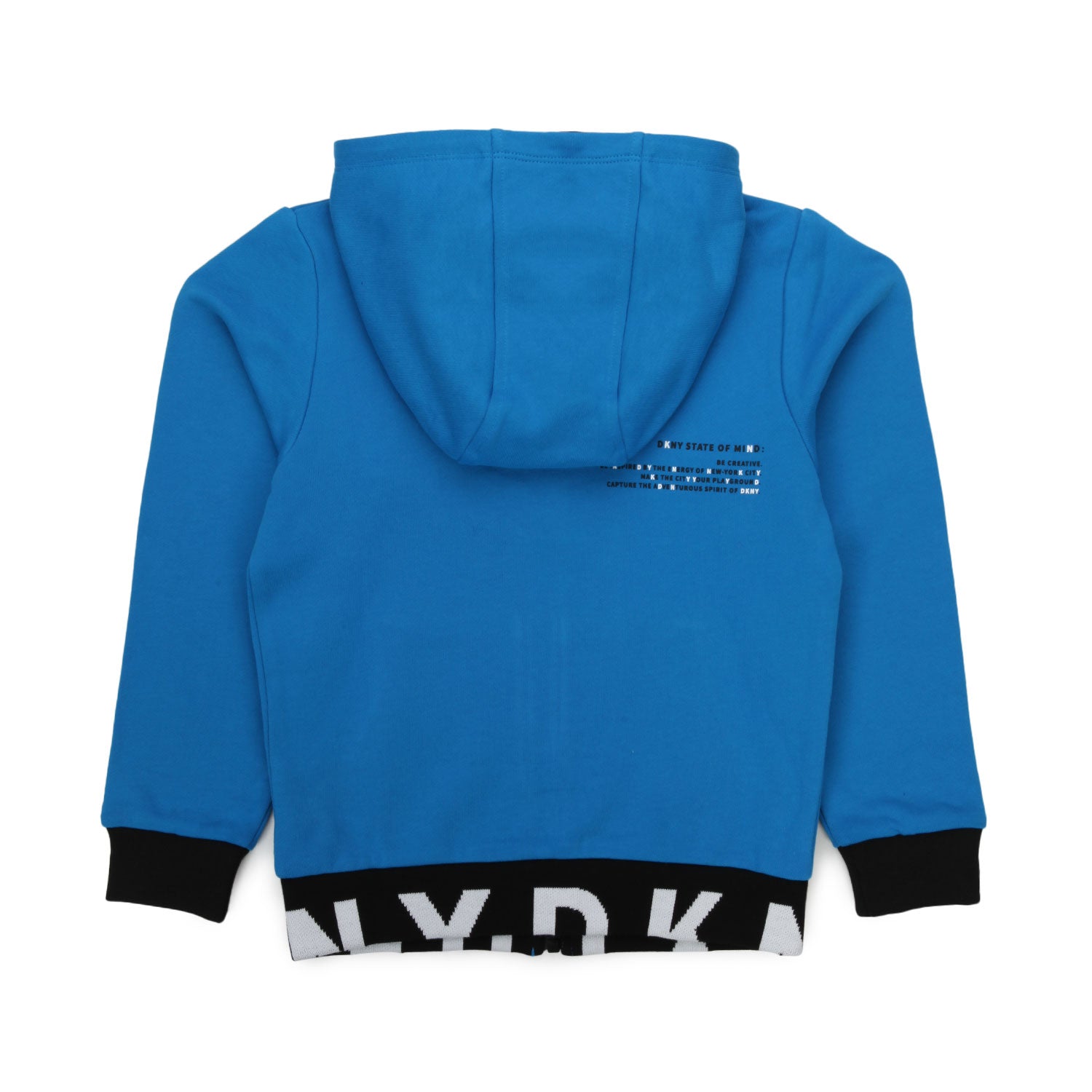 FELPA CON CAPPUCCIO AZZURRA E NERA BAMBINO E TEEN - annameglio.com abbigliamento moda