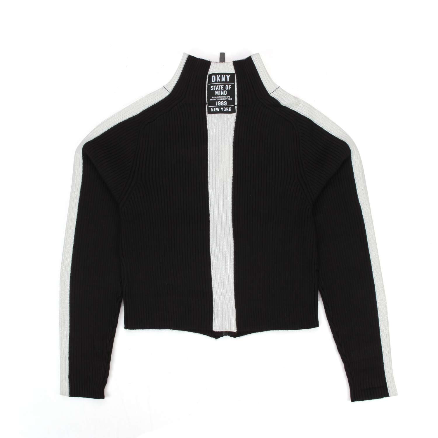 CARDIGAN LUPETTO NERO E BIANCO BAMBINA E TEENAGER - annameglio.com abbigliamento moda