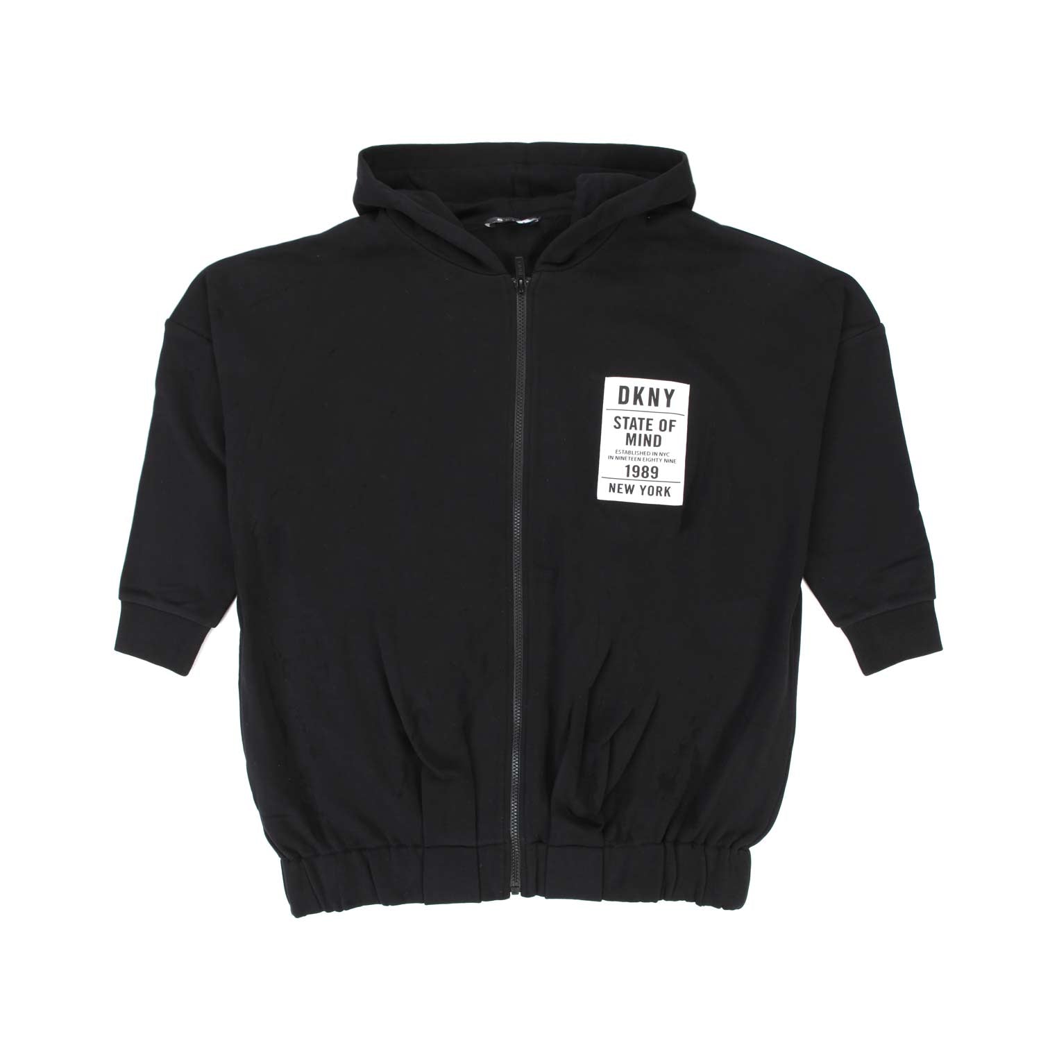 FELPA NERA ZIP BAMBINA E GIRL - annameglio.com abbigliamento moda