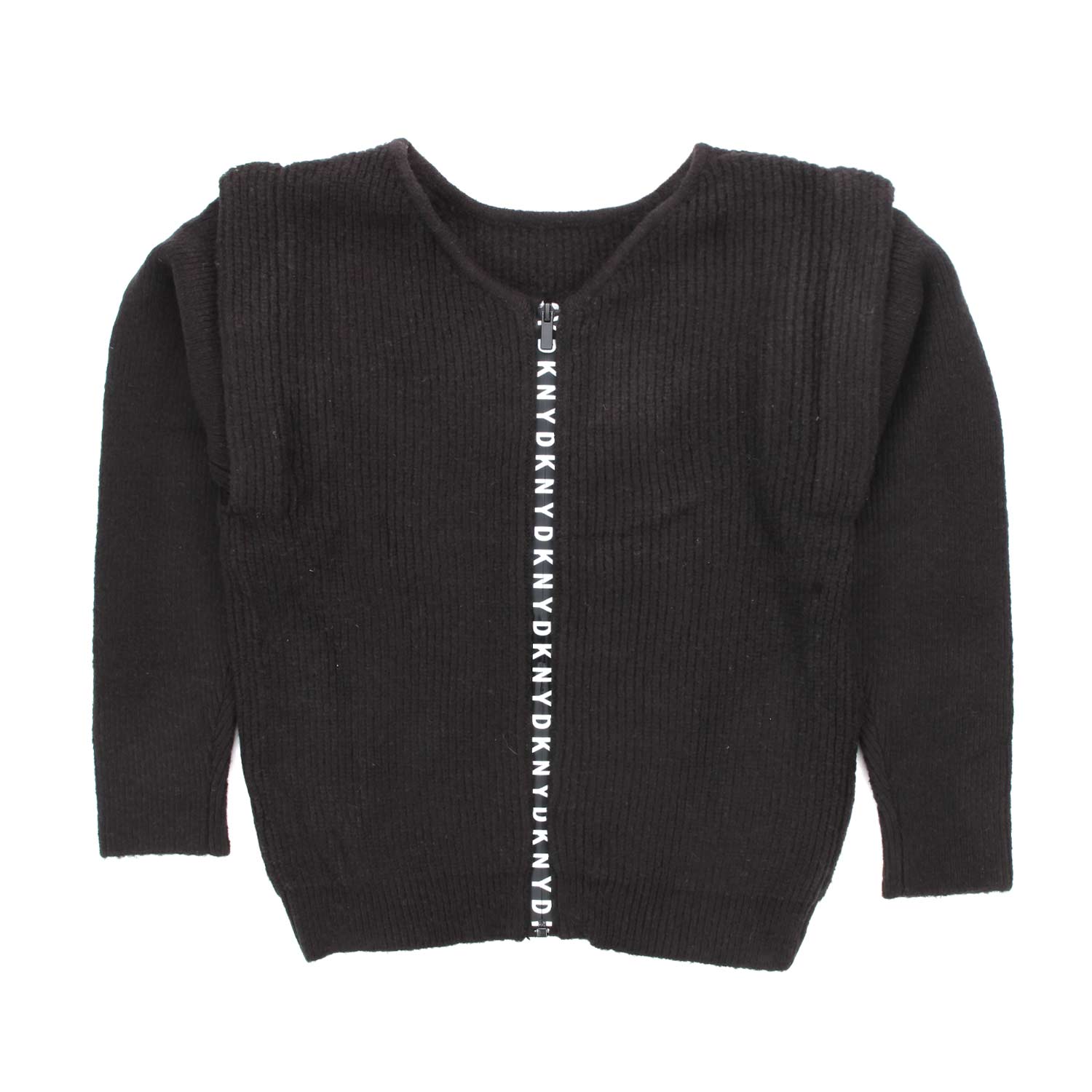 MAGLIONE GIRL NERO CON MANICHE REMOVIBILI - annameglio.com abbigliamento moda