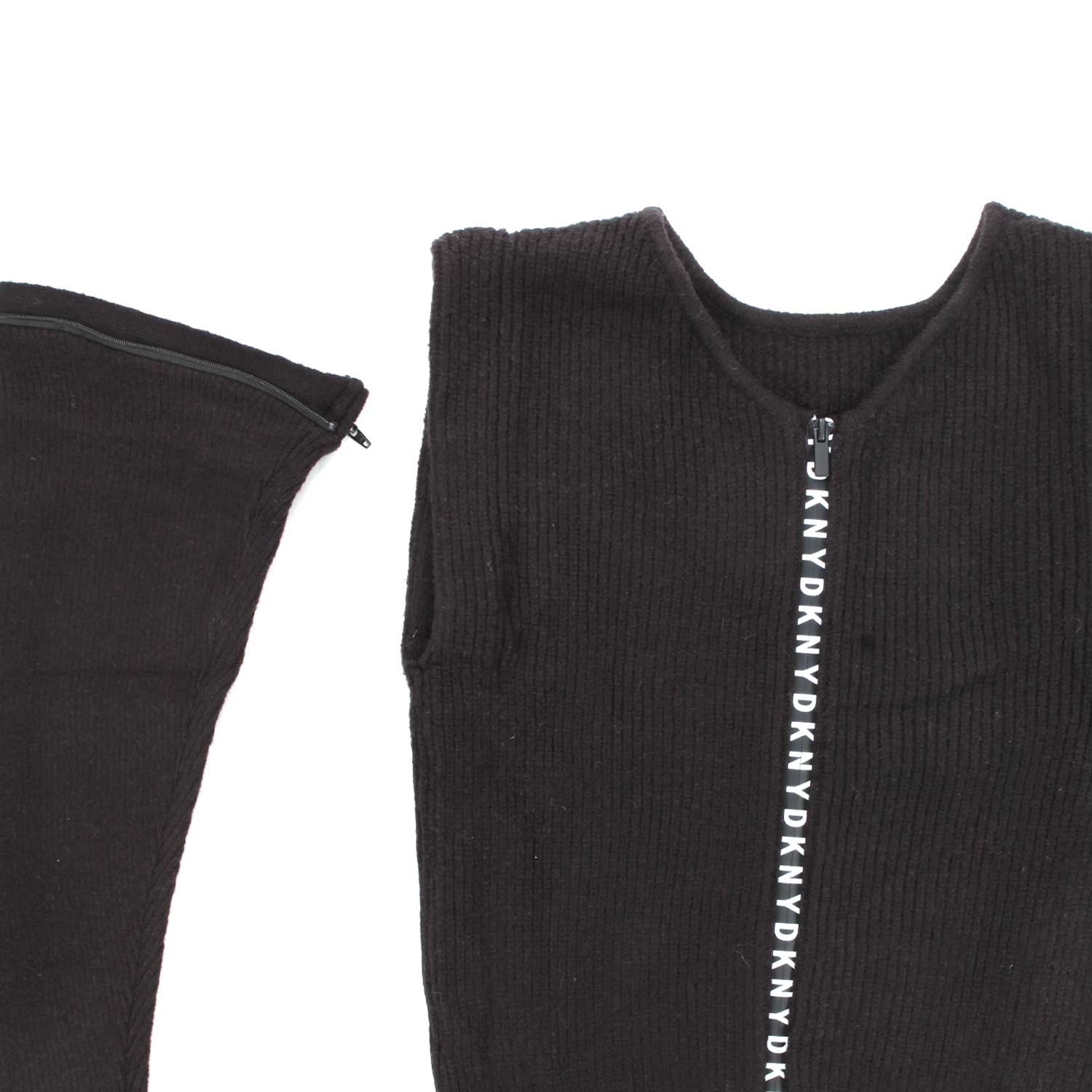 MAGLIONE GIRL NERO CON MANICHE REMOVIBILI - annameglio.com abbigliamento moda