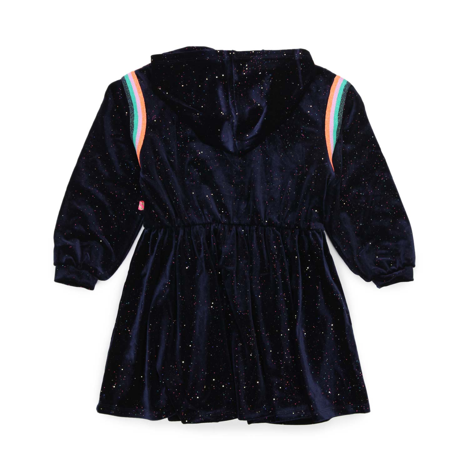 ABITO VELLUTO BLU SCURO GLITTER BAMBINA - annameglio.com abbigliamento moda