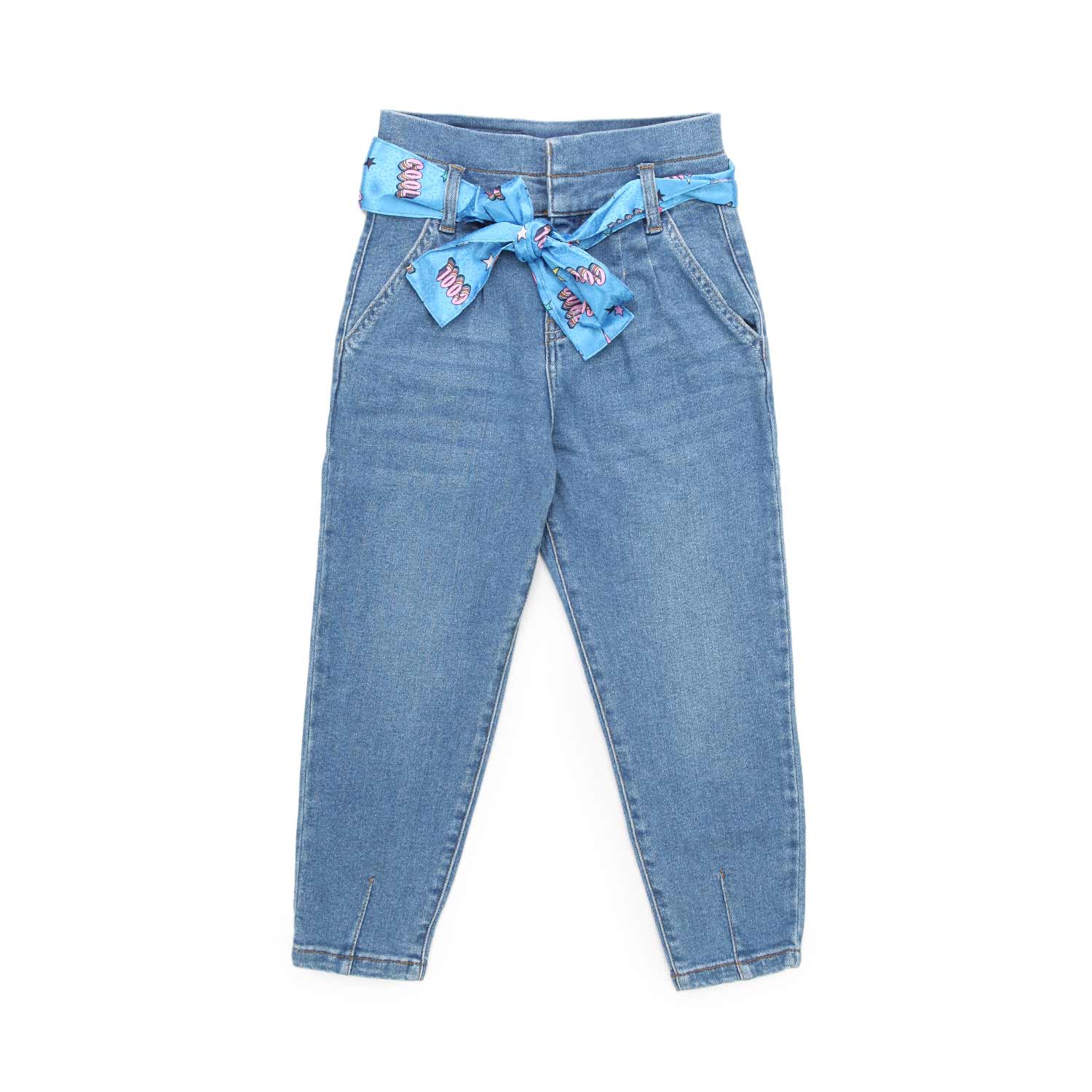 JEANS CHIARO CON FUSCIACCA BAMBINA - annameglio.com abbigliamento moda