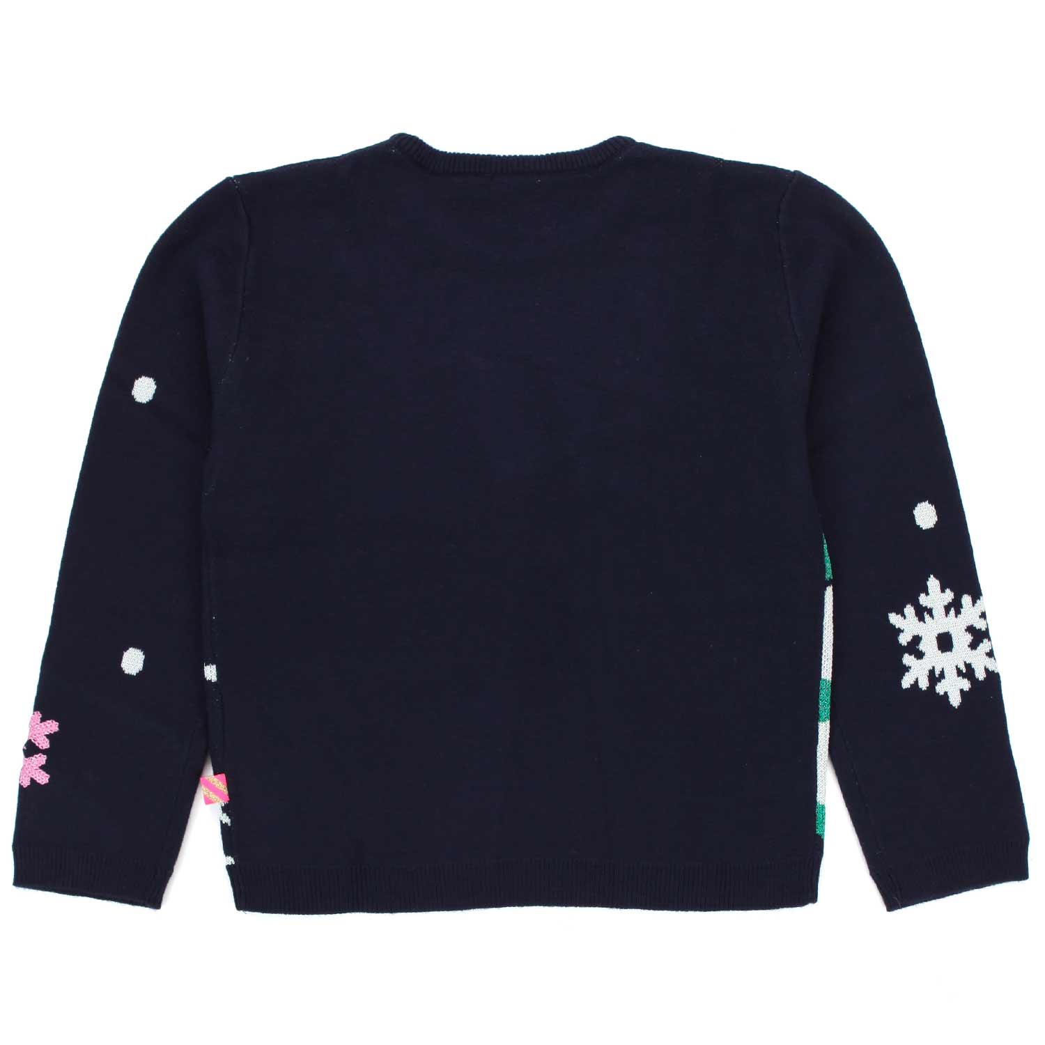 MAGLIONE NATALIZIO BLU E MULTICOLOR BAMBINA - annameglio.com abbigliamento moda