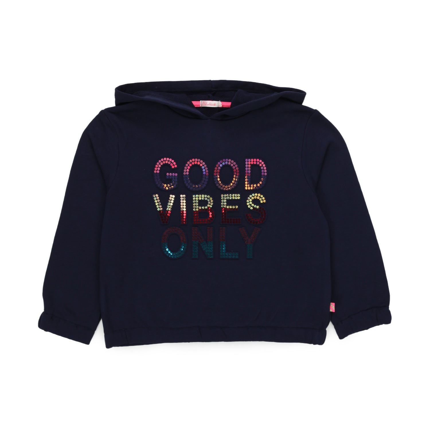 FELPA BLU CON PATCH MULTICOLOR BAMBINA - annameglio.com abbigliamento moda