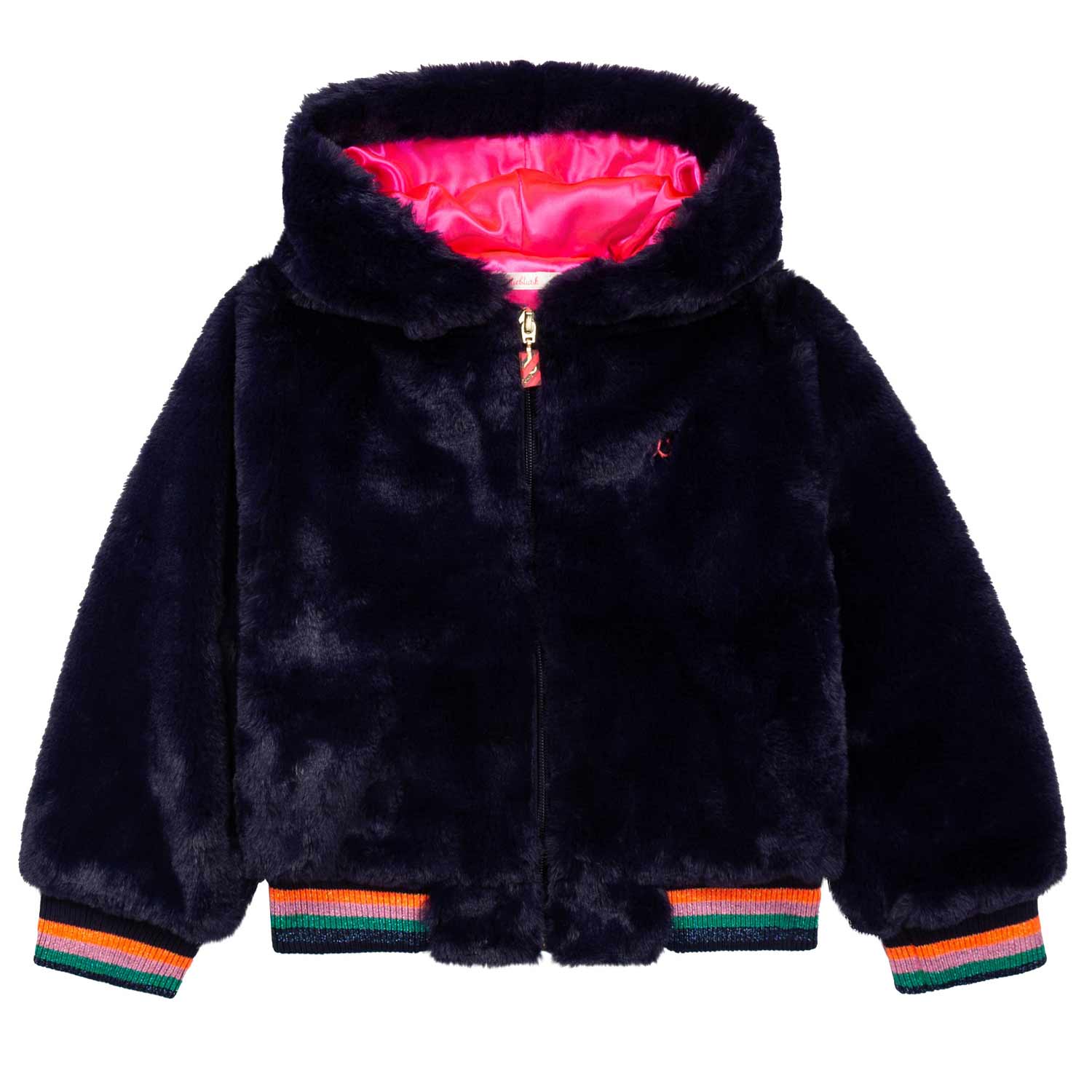 GIUBBINO IN PELLICCIA SINTETICA BLU BAMBINA - annameglio.com abbigliamento moda