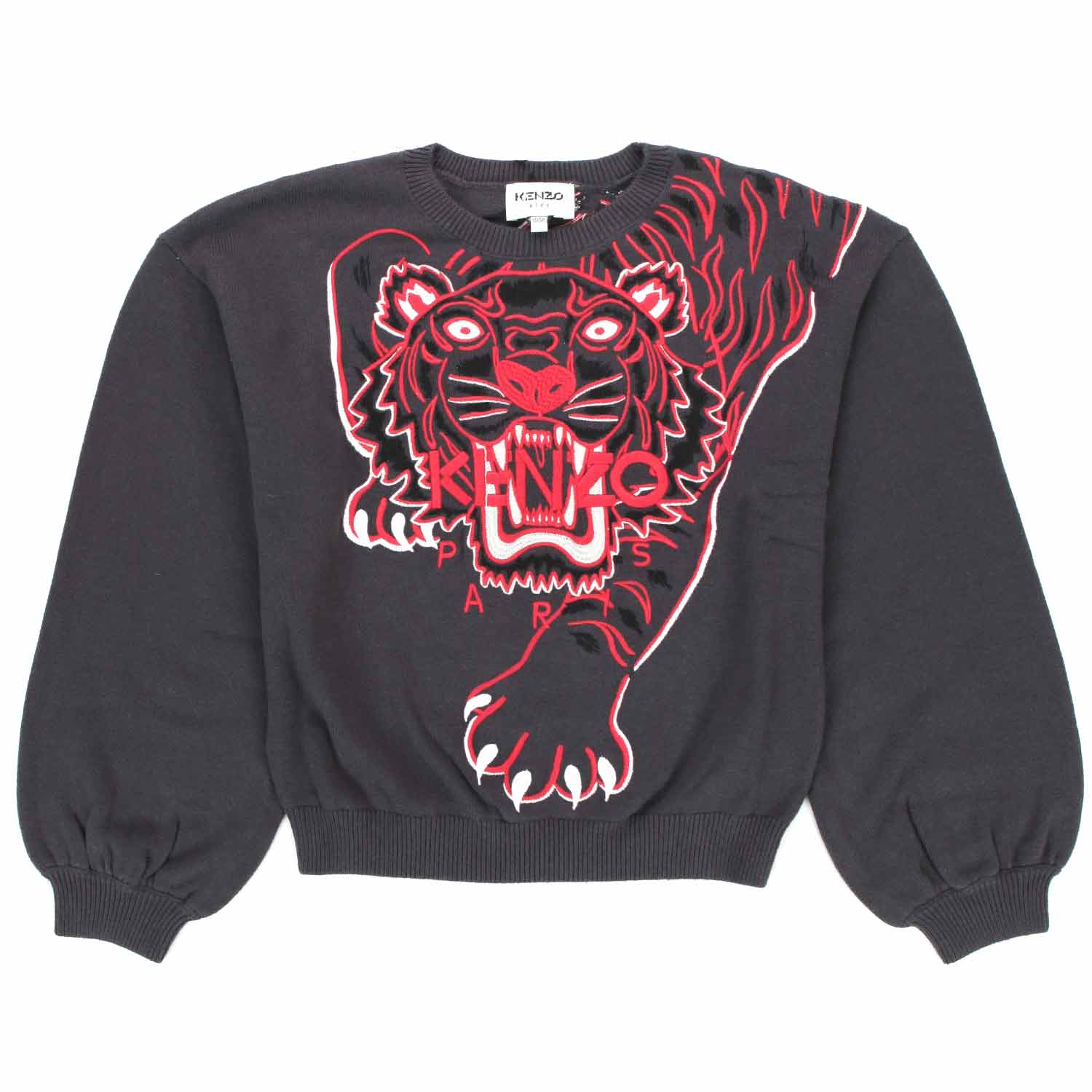 FELPA NERA CON TIGRE GIRL - annameglio.com abbigliamento moda
