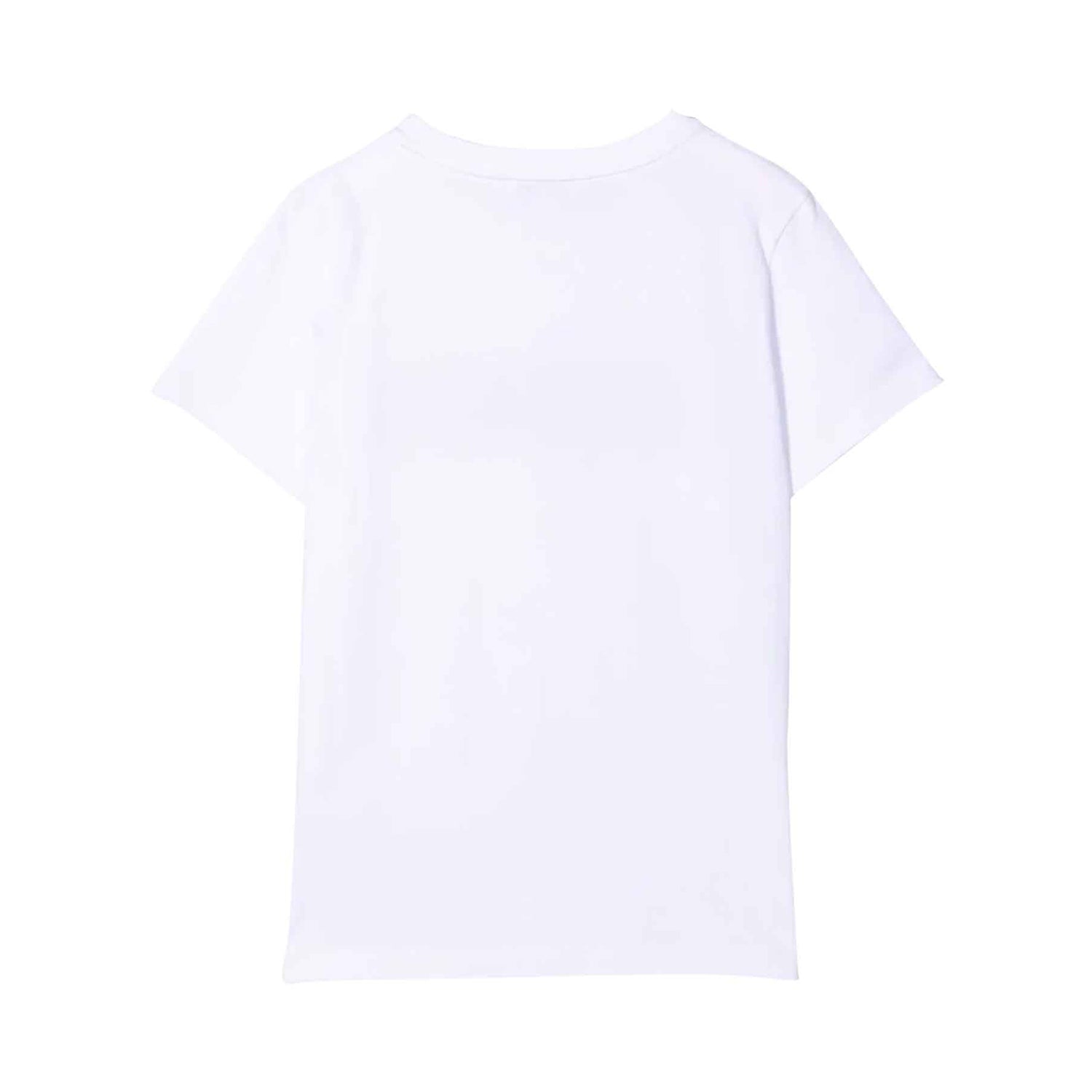 T-SHIRT BIANCA CON STRISCIA NERA BAMBINO E TEEN - annameglio.com abbigliamento moda