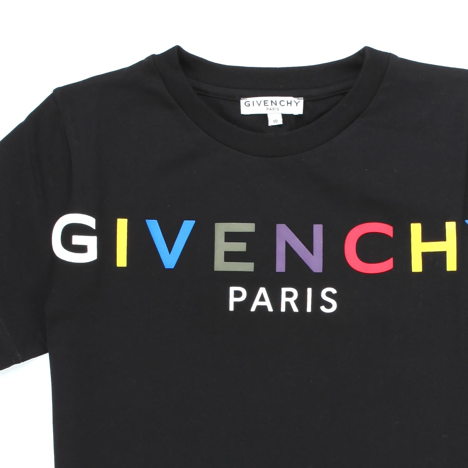 T-SHIRT UNISEX NERA CON LOGO MULTICOLOR - annameglio.com abbigliamento moda