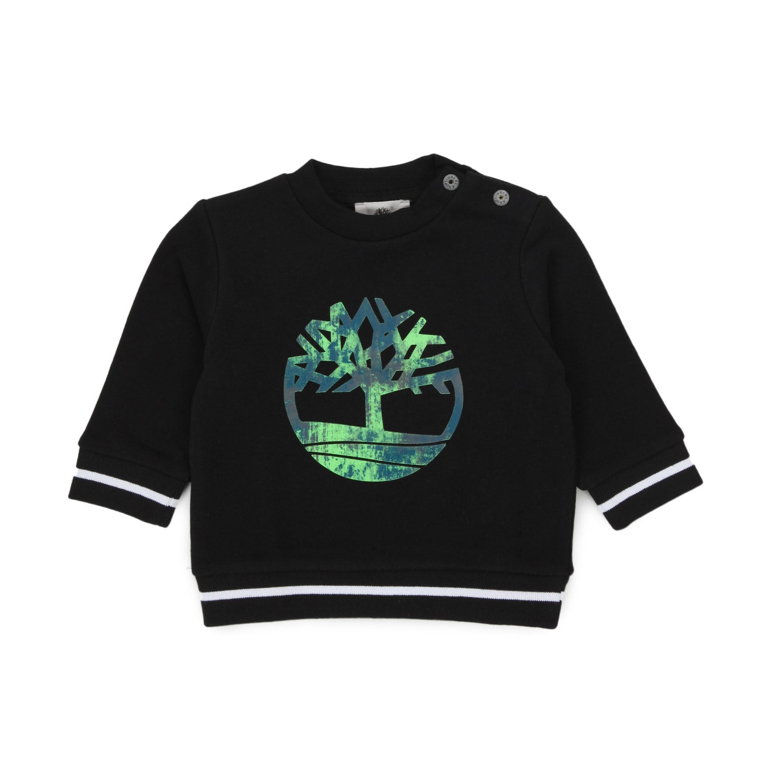 FELPA NERA CON LOGO FLUO BAMBINO - annameglio.com abbigliamento moda