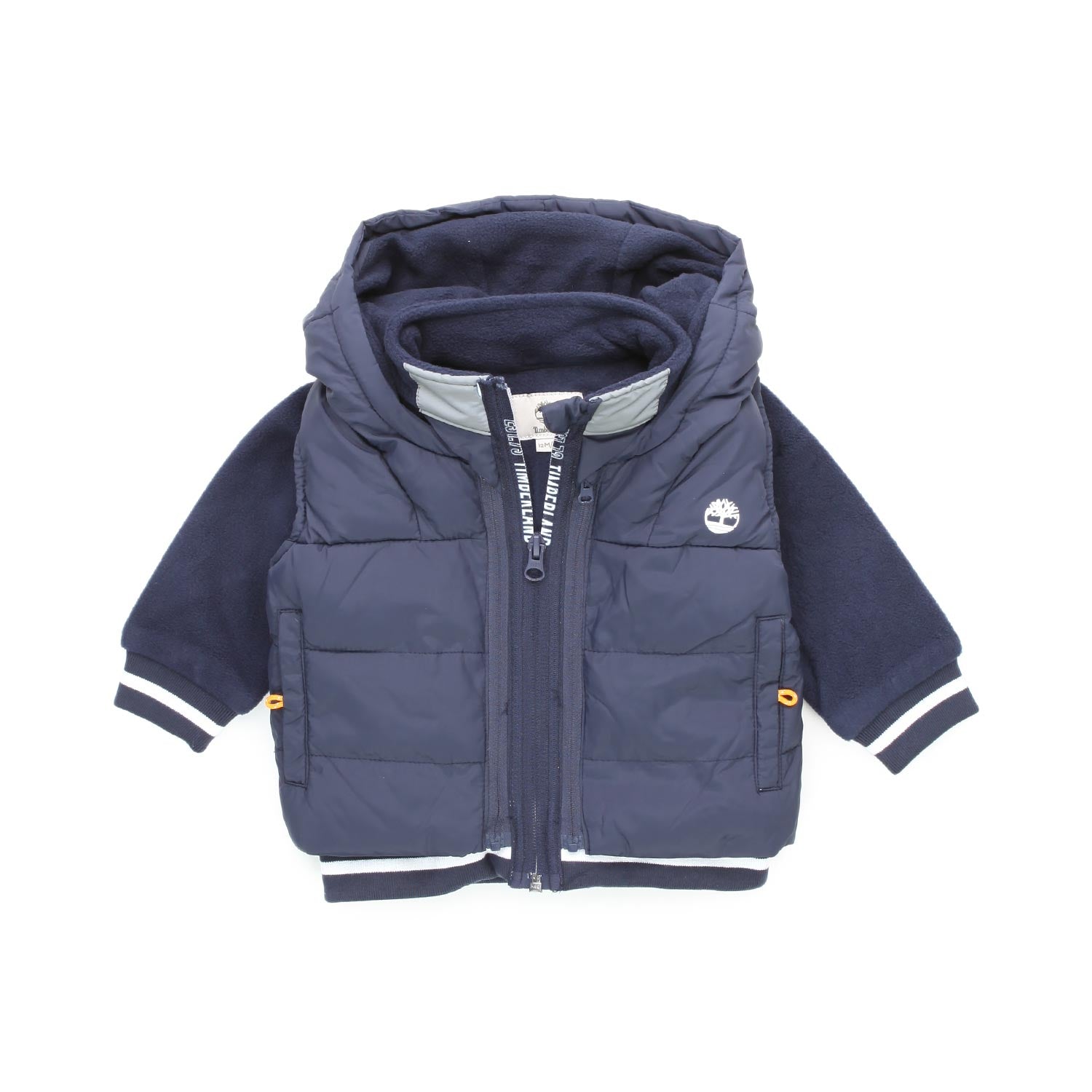 FELPA PILE BLU CON GILET TRAPUNTATO BEBÈ E BAMBINO - annameglio.com abbigliamento moda