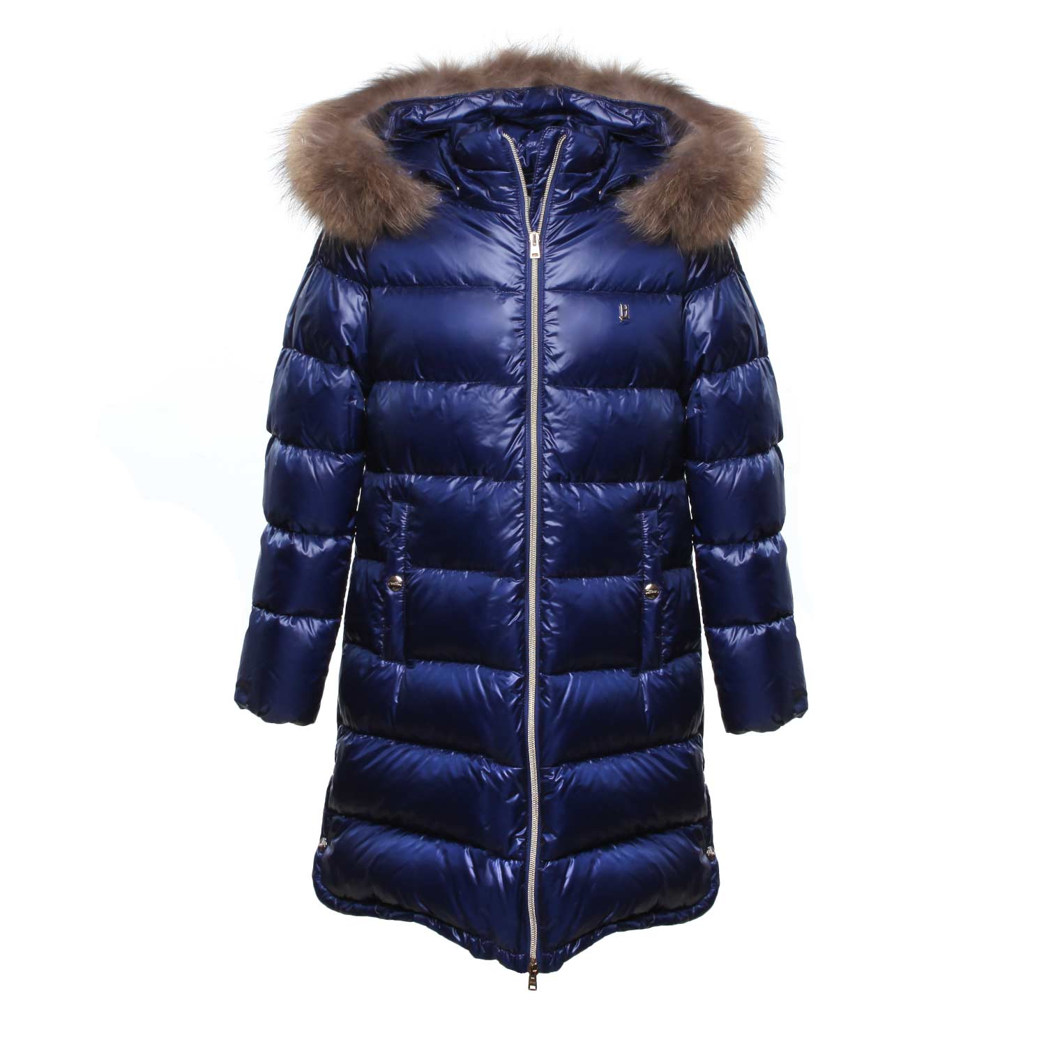 PIUMINO LUNGO BLU ROYAL BAMBINA E TEEN - annameglio.com abbigliamento moda