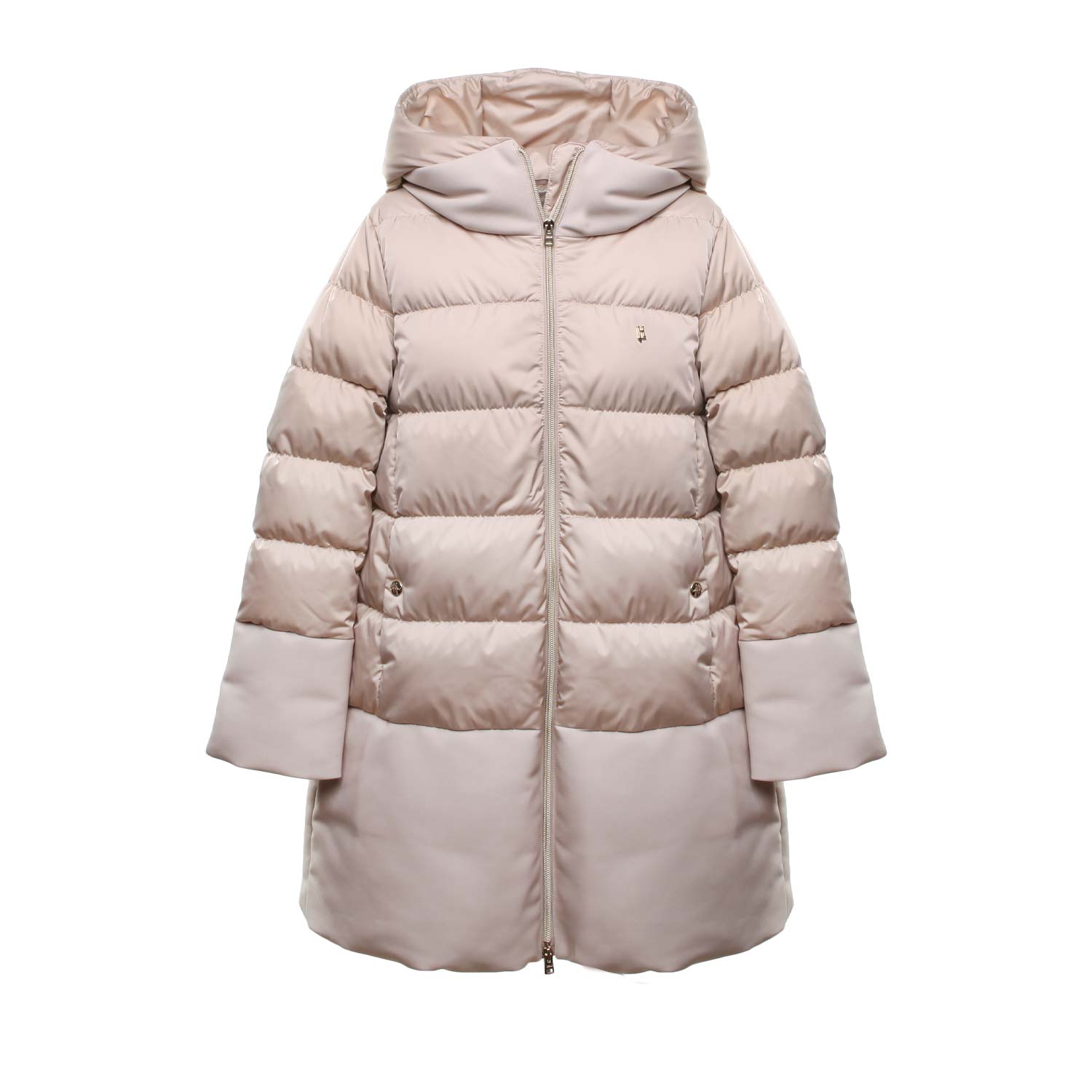 PIUMINO A-SHAPE IN RASO BEIGE BAMBINA E TEEN - annameglio.com abbigliamento moda