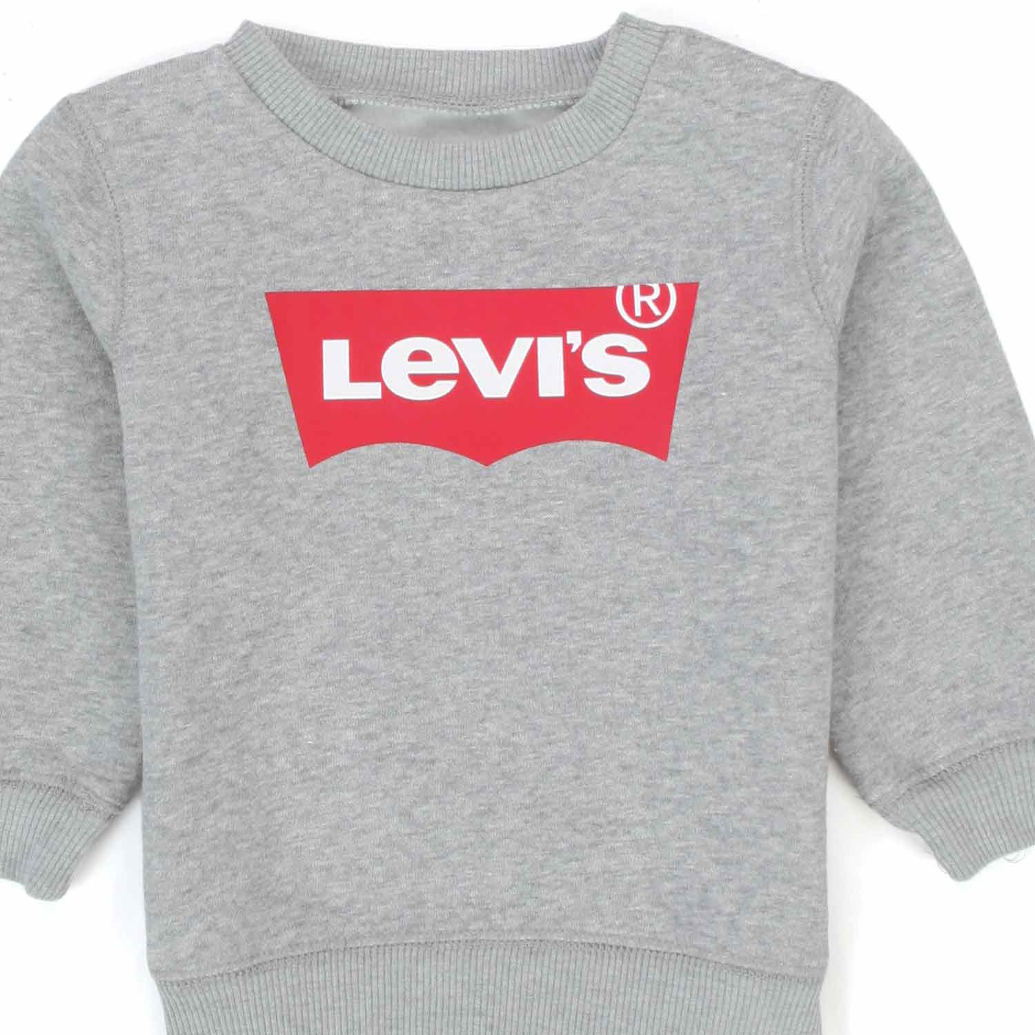 FELPA GRIGIA CON LOGO ROSSO BABY UNISEX - annameglio.com abbigliamento moda