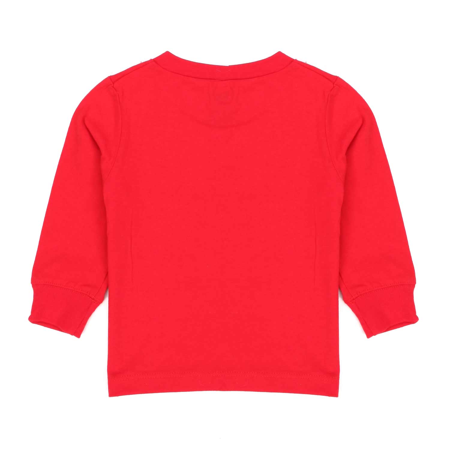 T-SHIRT ROSSA UNISEX MANICA LUNGA CON LOGO BIANCO - annameglio.com abbigliamento moda