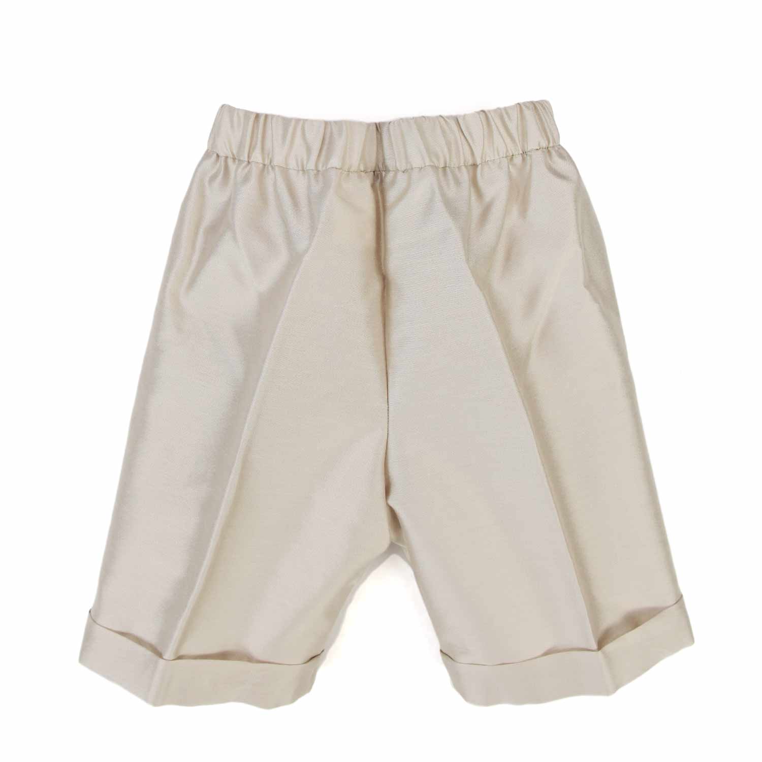BERMUDA BEIGE IN SETA BIMBO E NEONATO - annameglio.com abbigliamento moda