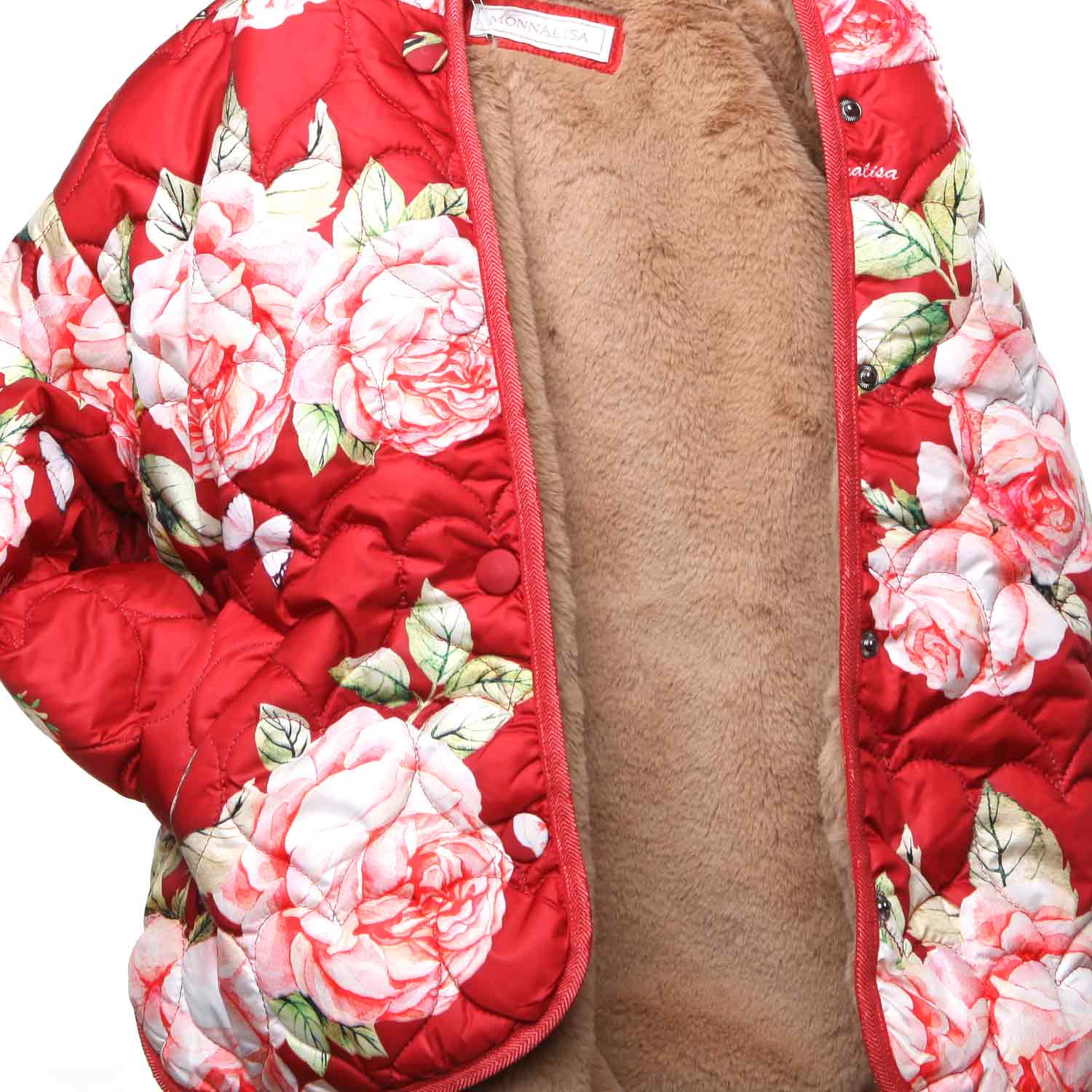 GIUBBOTTO ROSSO A FIORI BAMBINA - annameglio.com abbigliamento moda