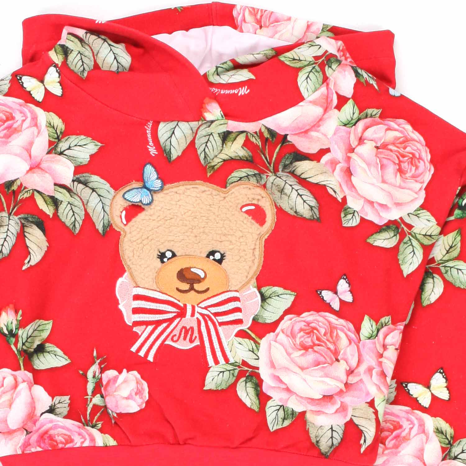 FELPA ROSSA CON ORSETTO BAMBINA - annameglio.com abbigliamento moda