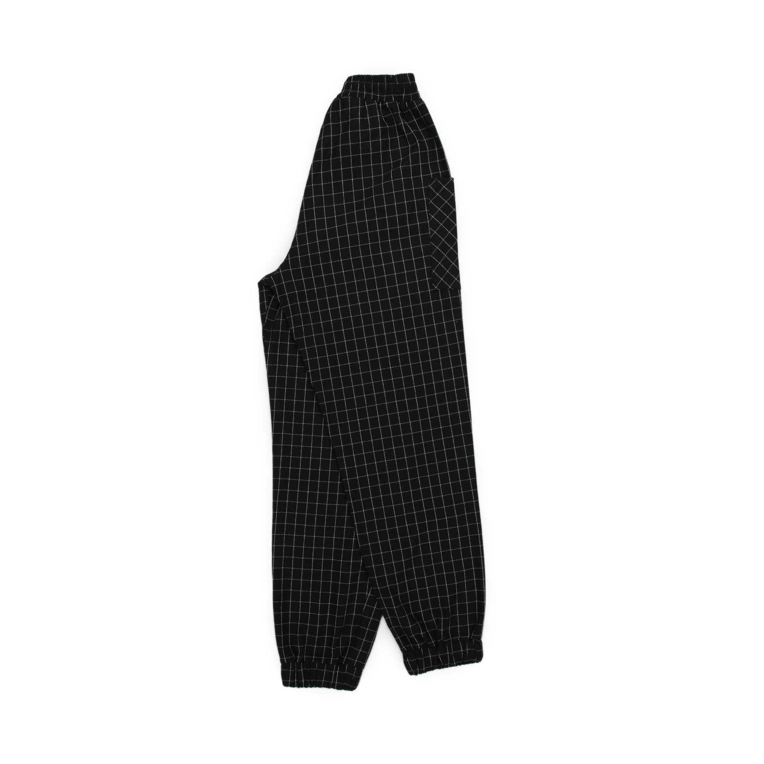 PANTALONE NERO A QUADRI GIRL - annameglio.com abbigliamento moda