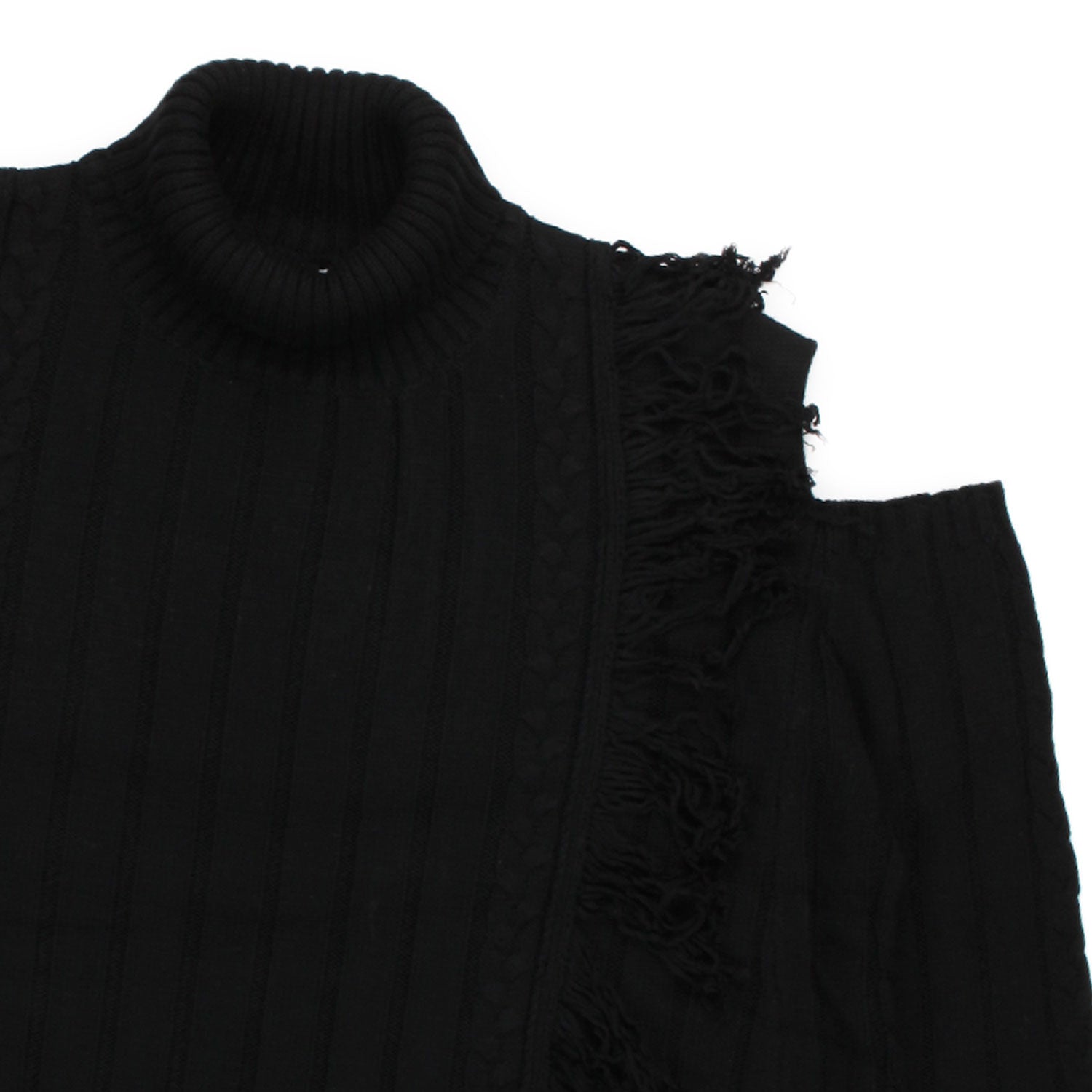 PULLOVER NERO CON FRANGE GIRL - annameglio.com abbigliamento moda