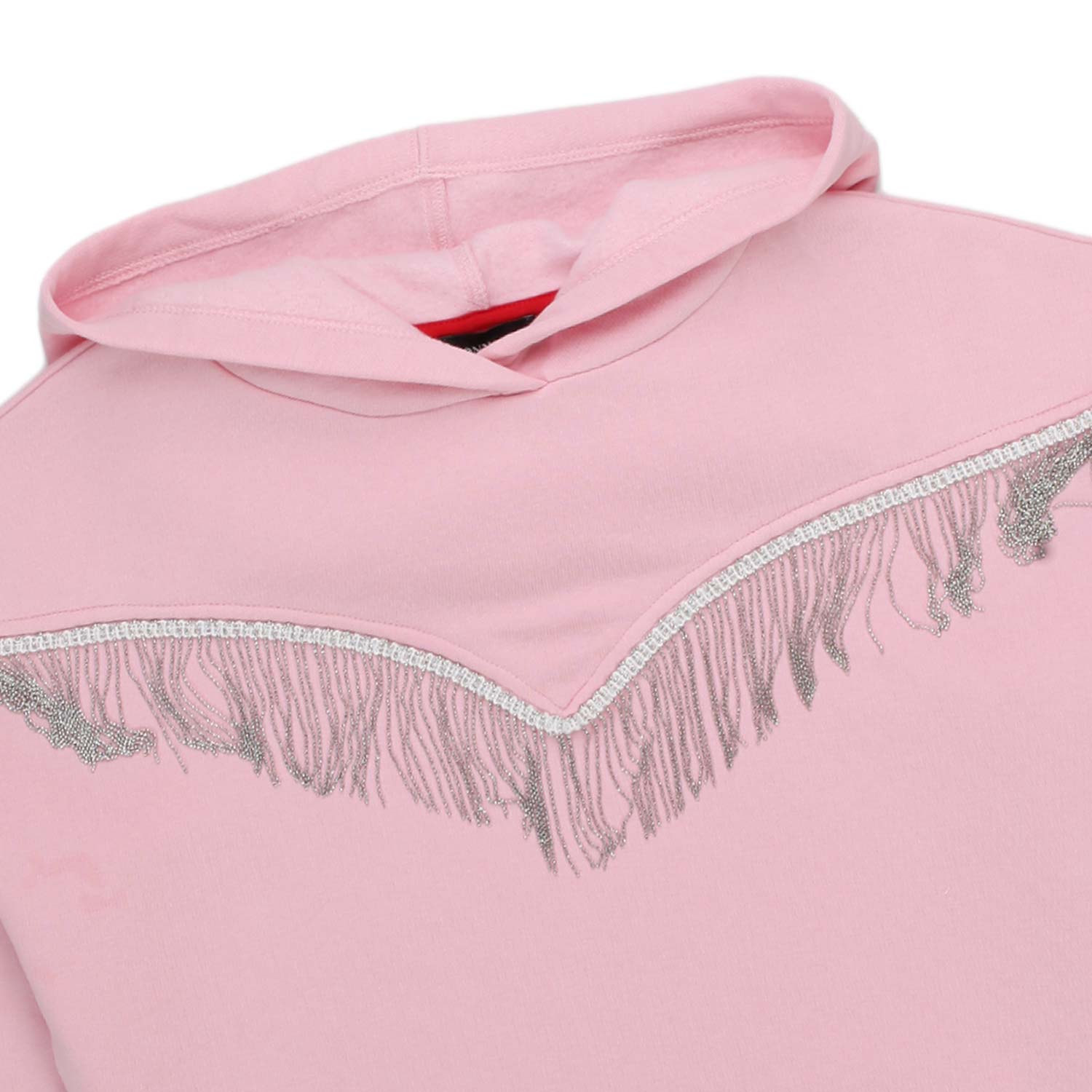 FELPA ROSA CON FRANGE GIRL - annameglio.com abbigliamento moda