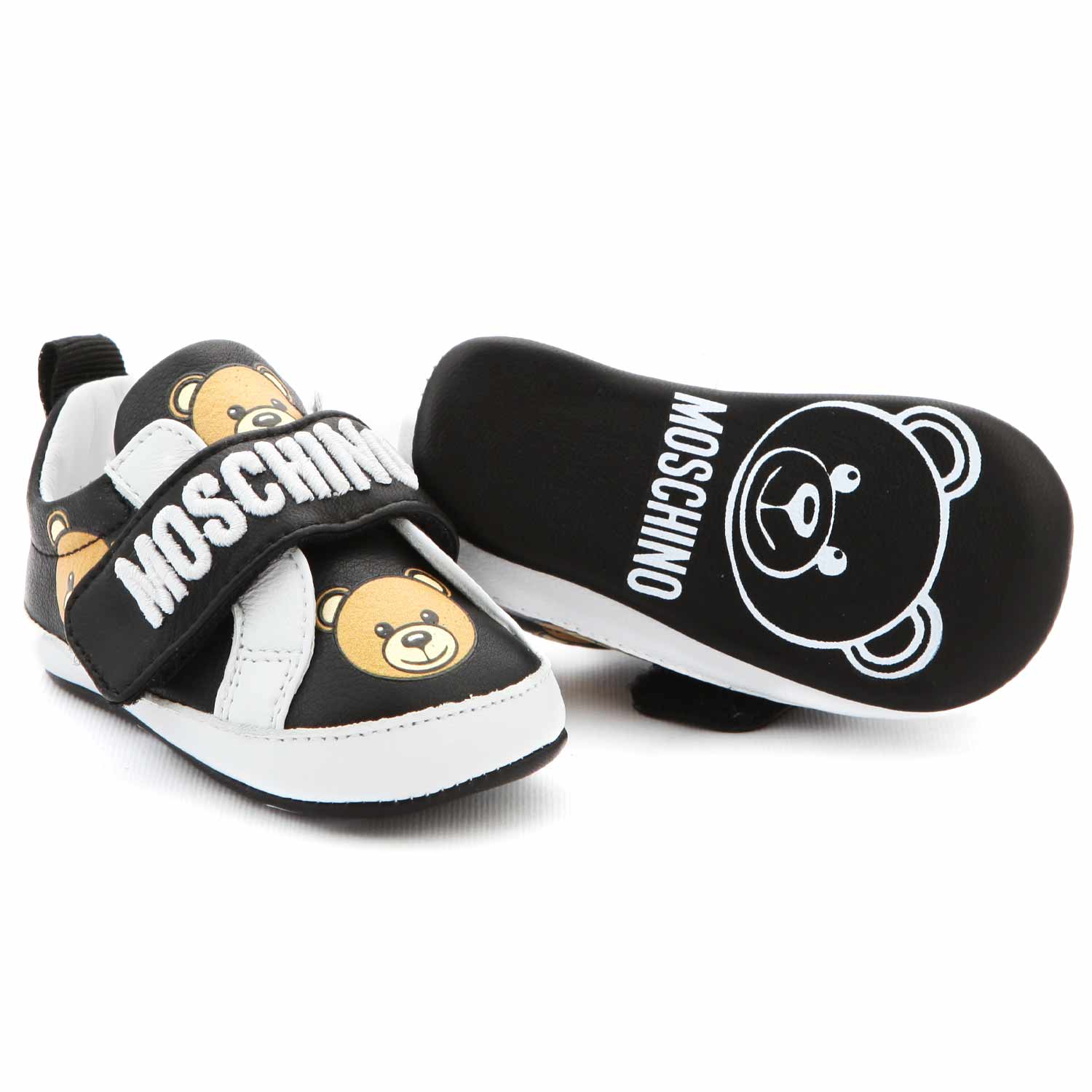 SNEAKER TEDDY BEAR NERA E BIANCA BABY UNISEX - annameglio.com abbigliamento moda