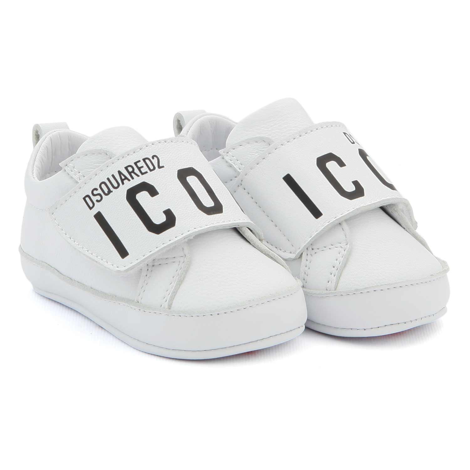 MINI SNEAKER ICON IN PELLE BIANCA BEBÈ UNISEX - annameglio.com abbigliamento moda