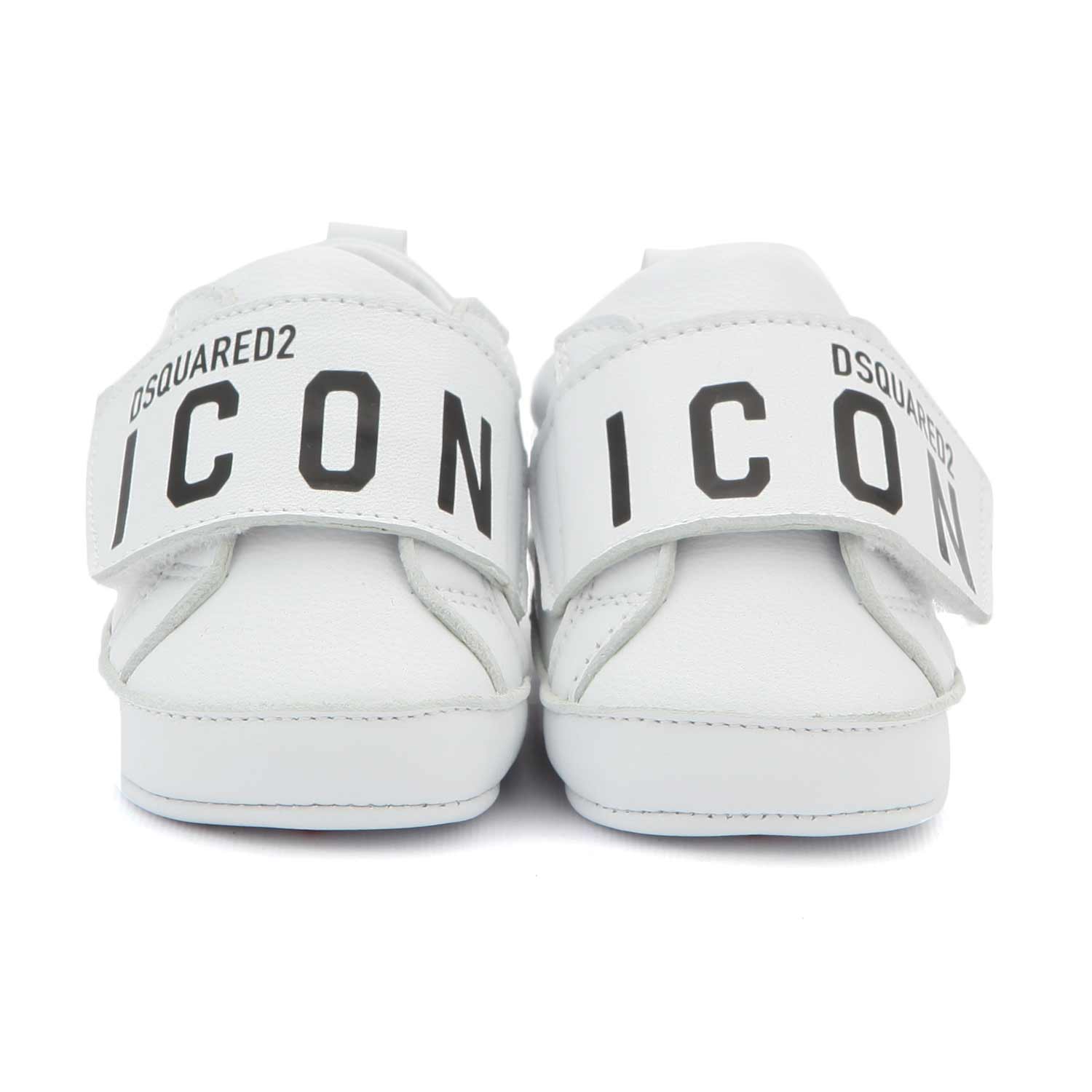 MINI SNEAKER ICON IN PELLE BIANCA BEBÈ UNISEX - annameglio.com abbigliamento moda