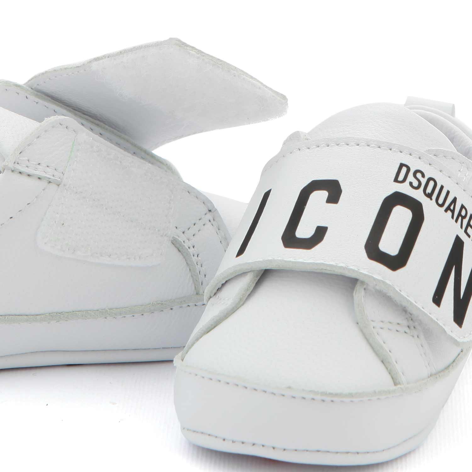 MINI SNEAKER ICON IN PELLE BIANCA BEBÈ UNISEX - annameglio.com abbigliamento moda