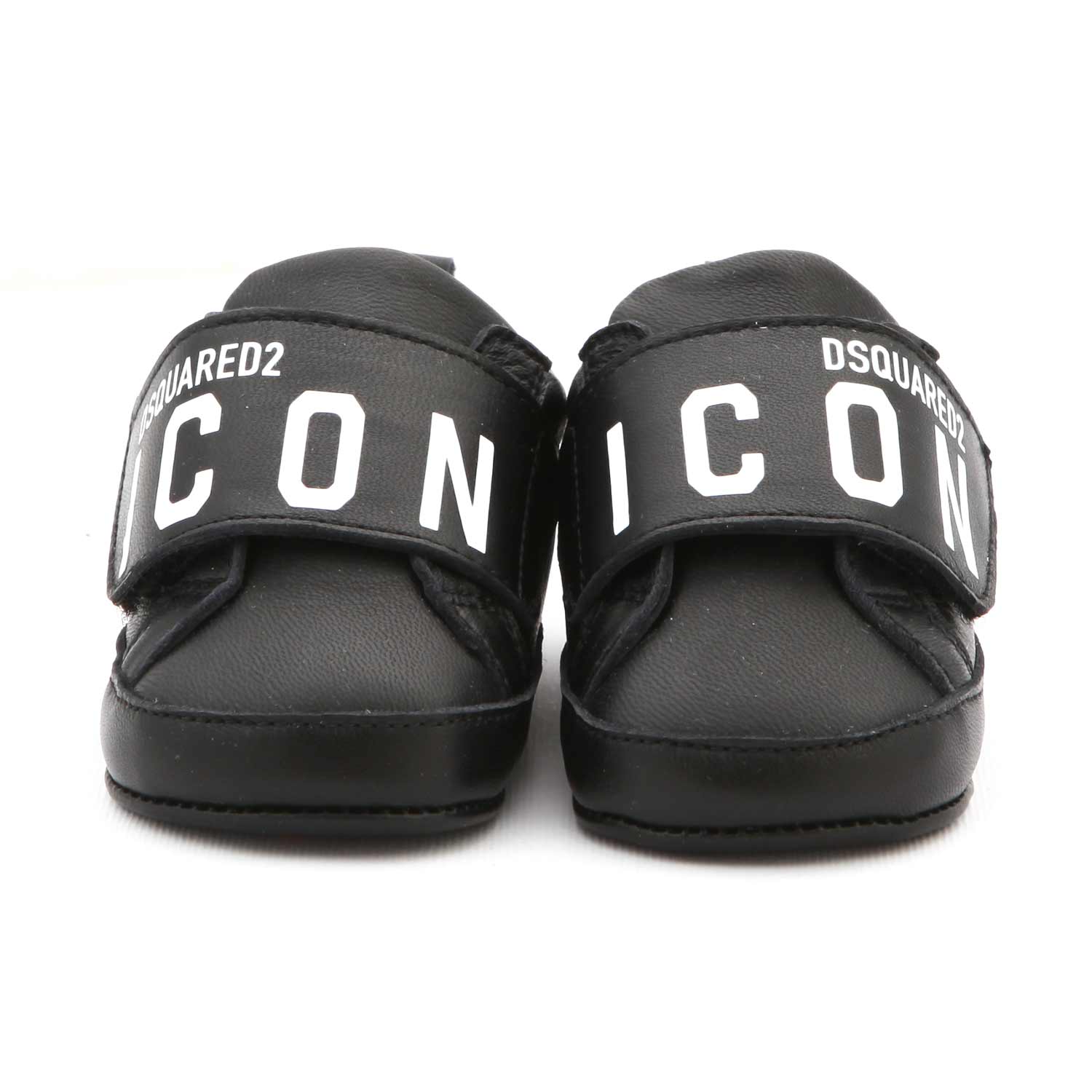 MINI SNEAKER ICON IN PELLE NERA BEBÈ UNISEX - annameglio.com abbigliamento moda