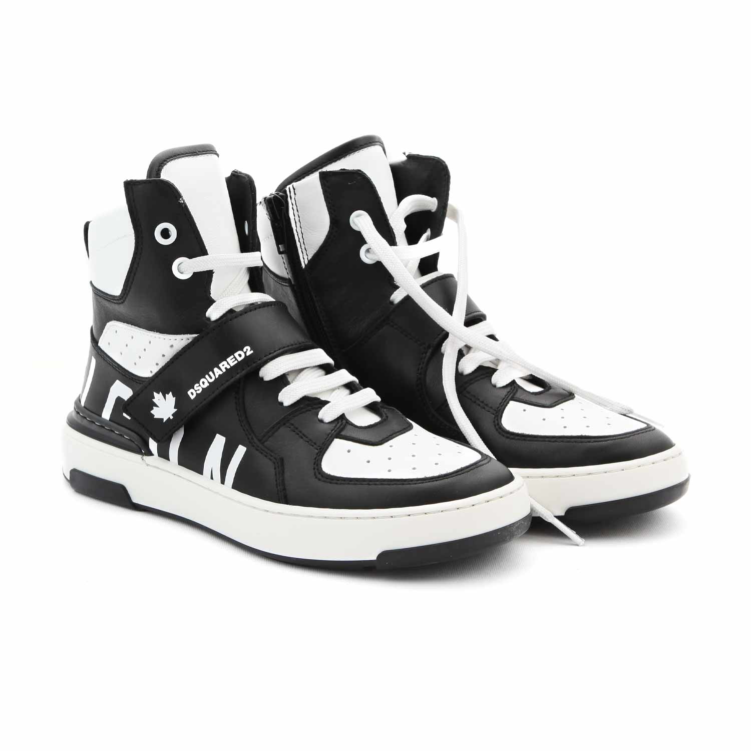 SNEAKER D2 HIGH-TOP NERA E BIANCA TEENAGER - annameglio.com abbigliamento moda