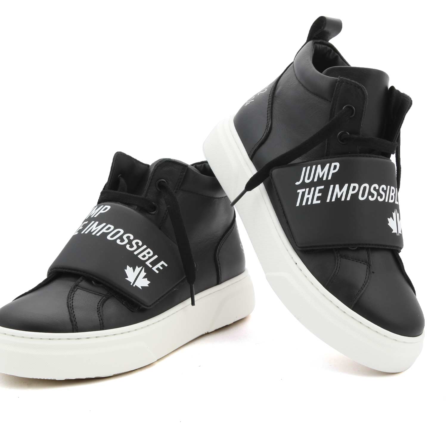 SNEAKER ALTA NERA E BIANCA TEENAGER - annameglio.com abbigliamento moda