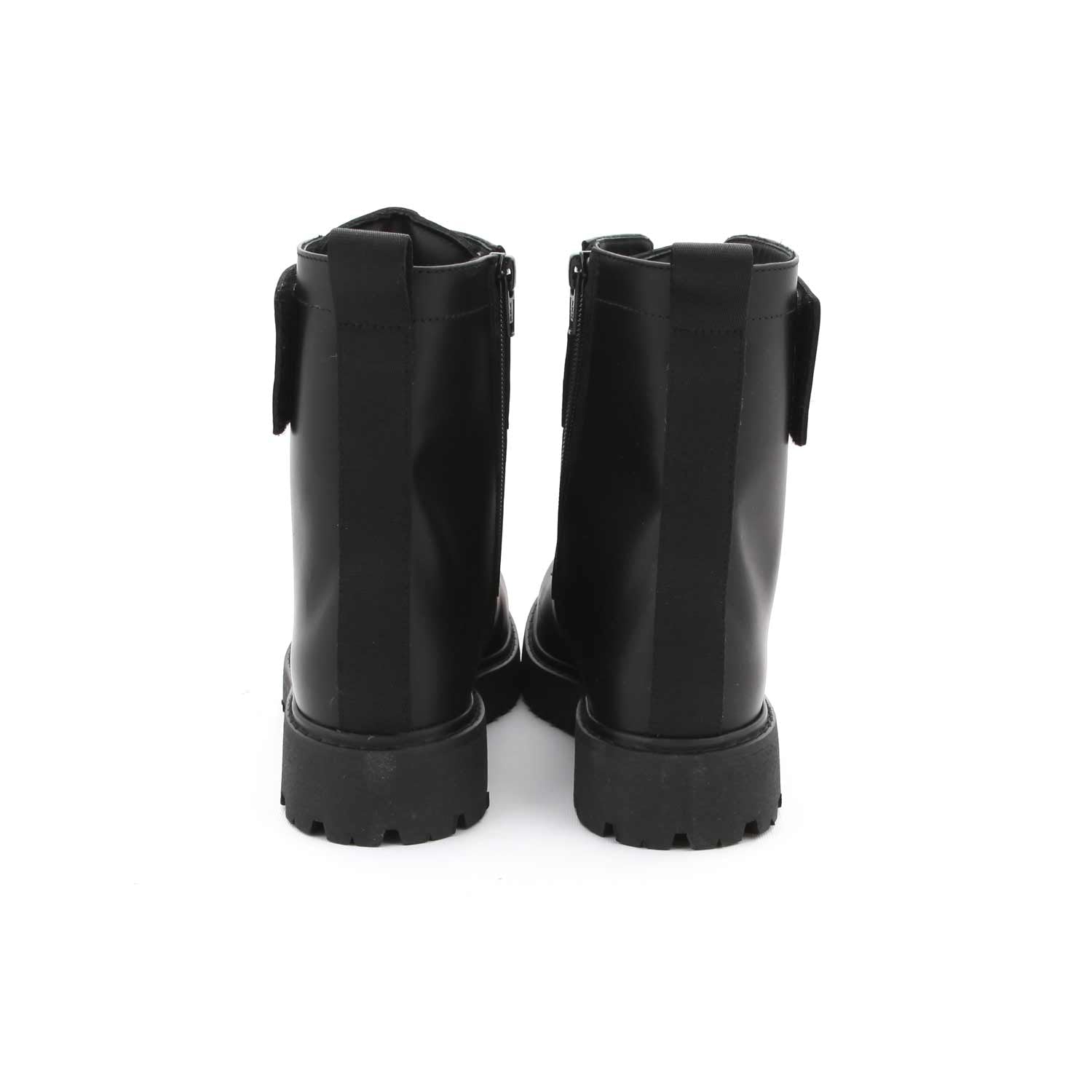 STIVALI UNISEX D2 IN PELLE NERA TEENAGER - annameglio.com abbigliamento moda