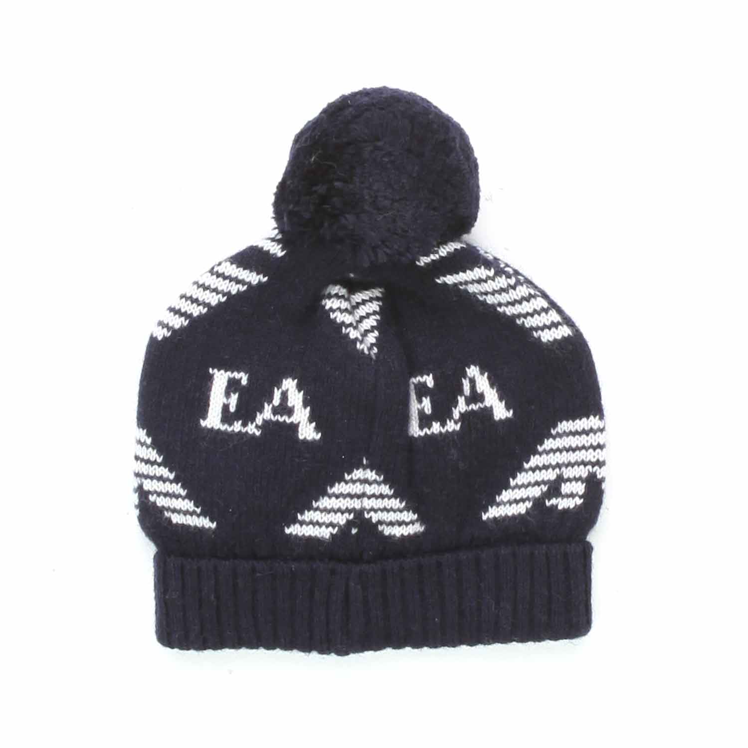 BERRETTO EA BLU CON PON PON BAMBINO E TEENAGER - annameglio.com abbigliamento moda