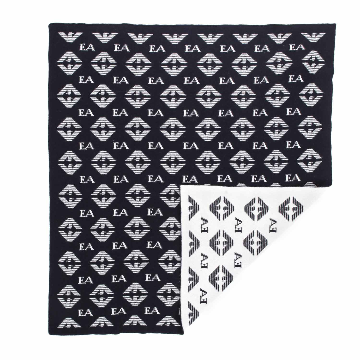 COPERTINA UNISEX BLU CON LOGHI PER BEBÈ - annameglio.com abbigliamento moda