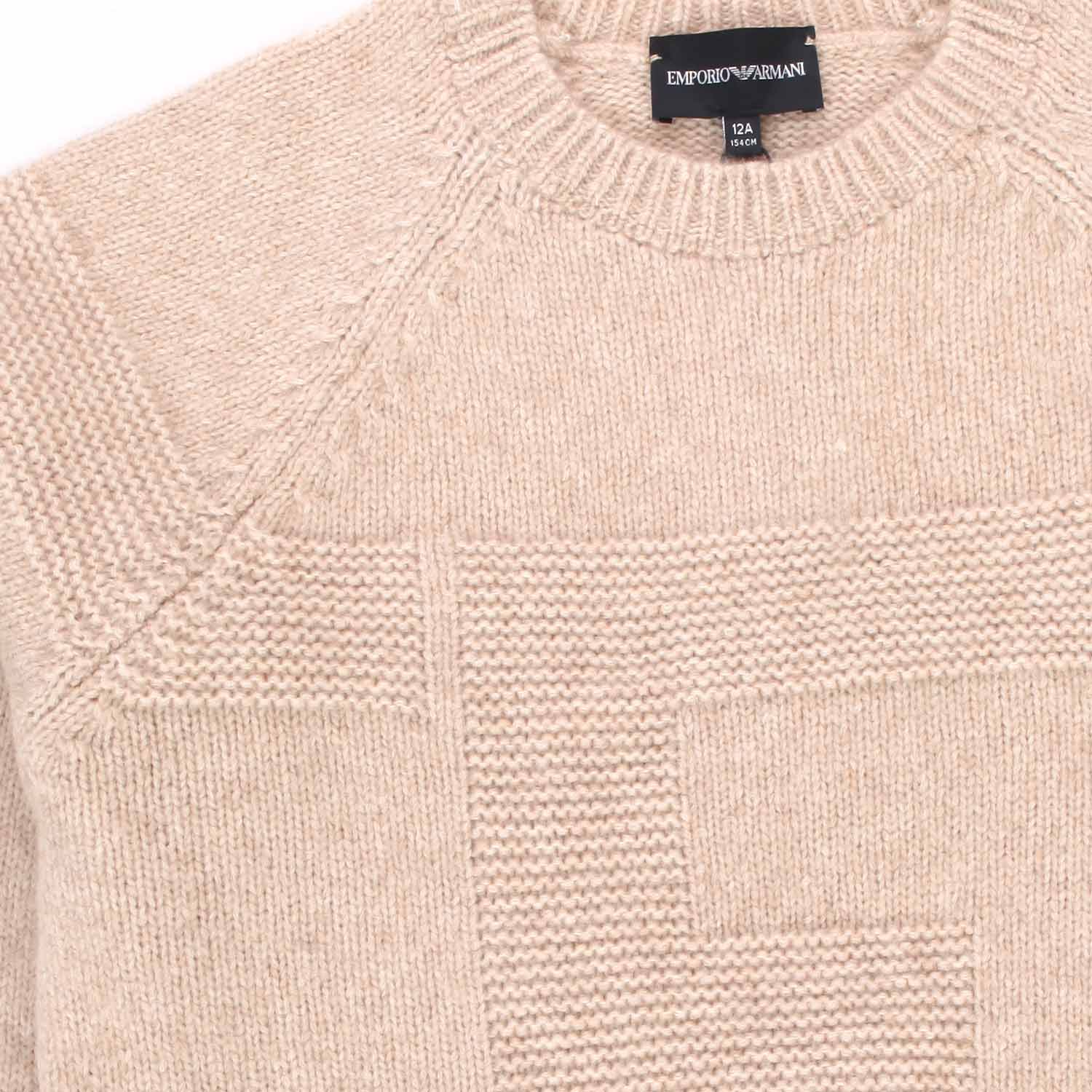 PULLOVER BEIGE NATURAL MELANGE BAMBINO E TEENAGER - annameglio.com abbigliamento moda