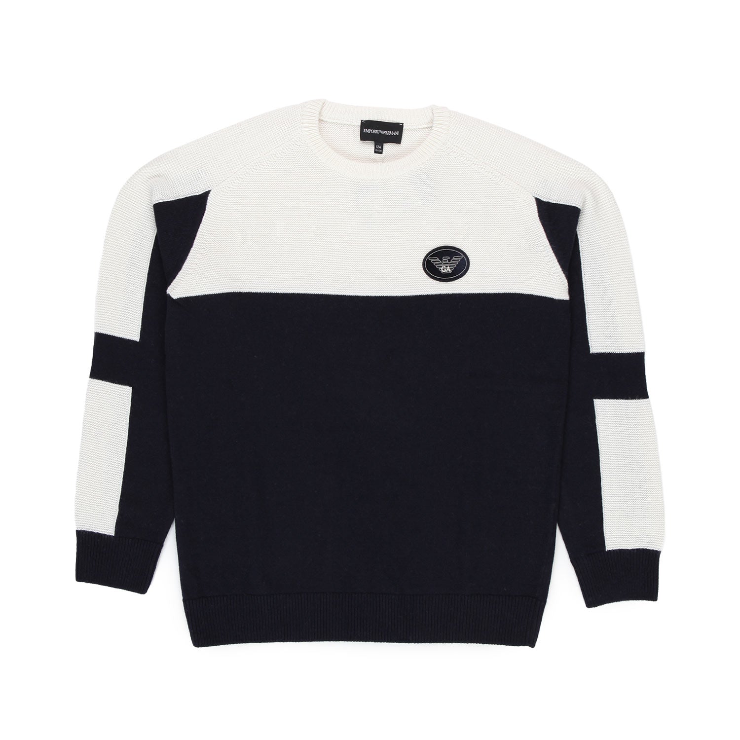 PULLOVER BIANCO E BLU BOY - annameglio.com abbigliamento moda