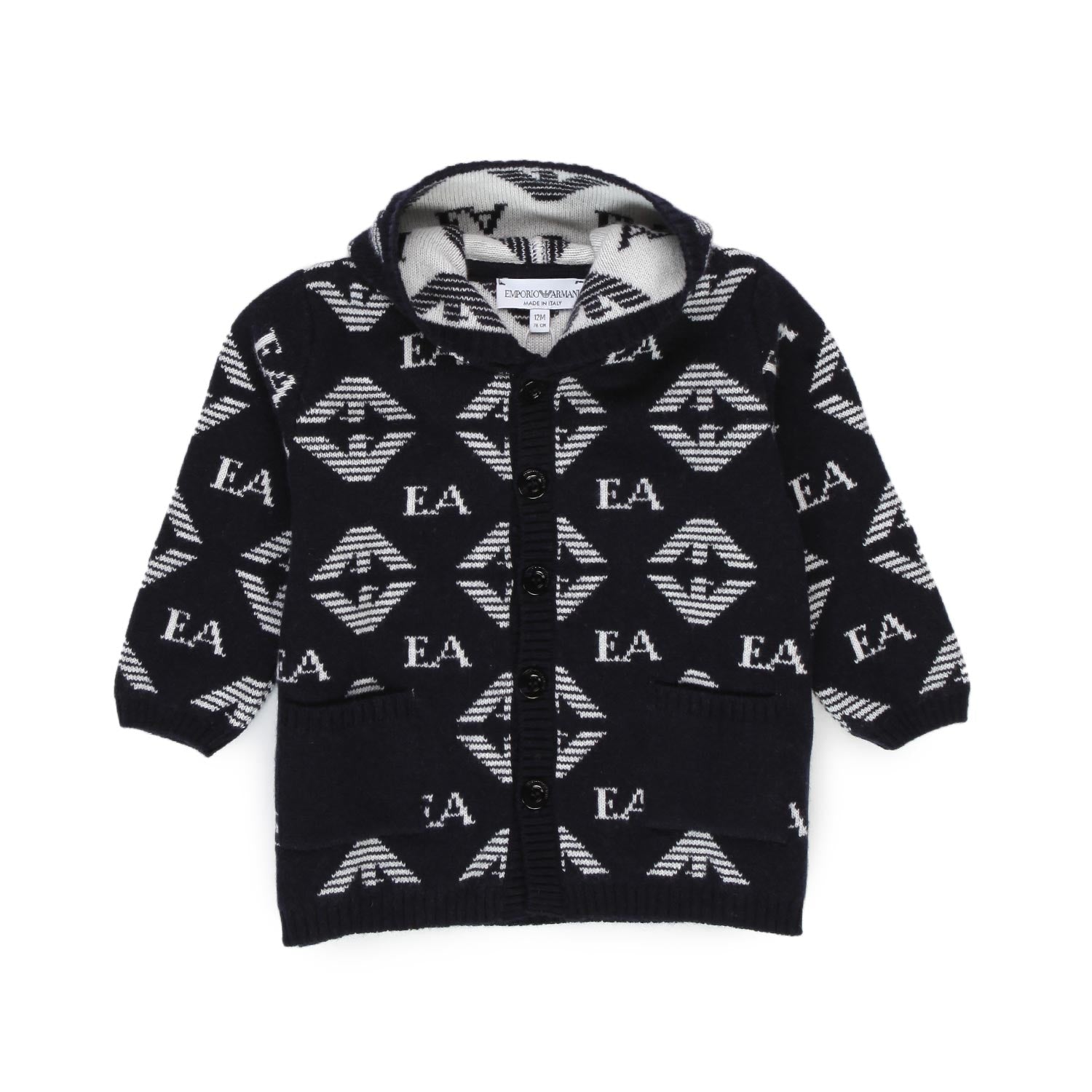 CARDIGAN BLU CON LOGO BABY - annameglio.com abbigliamento moda