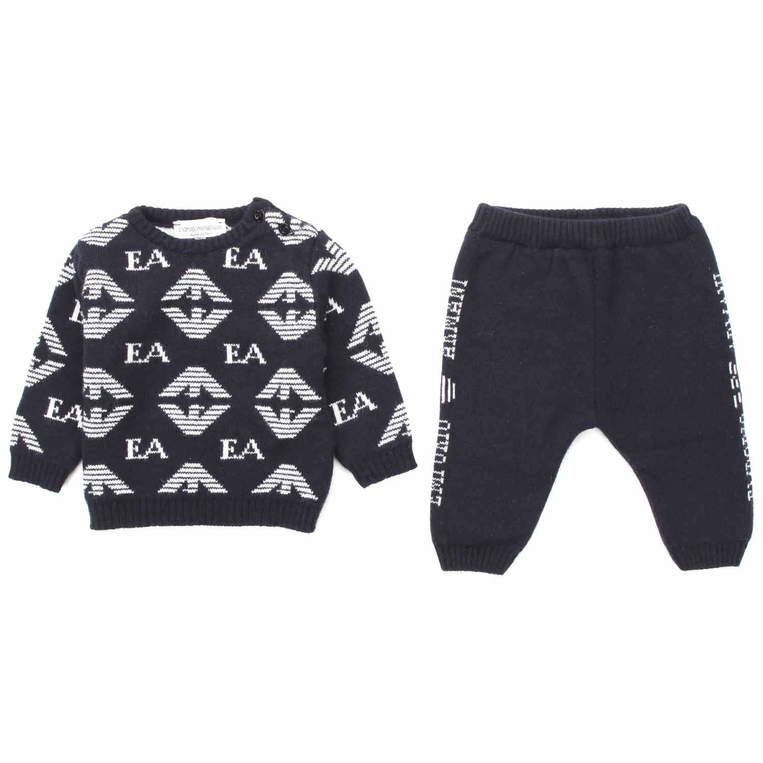 COMPLETO BLU LOGO NEONATO - annameglio.com abbigliamento moda