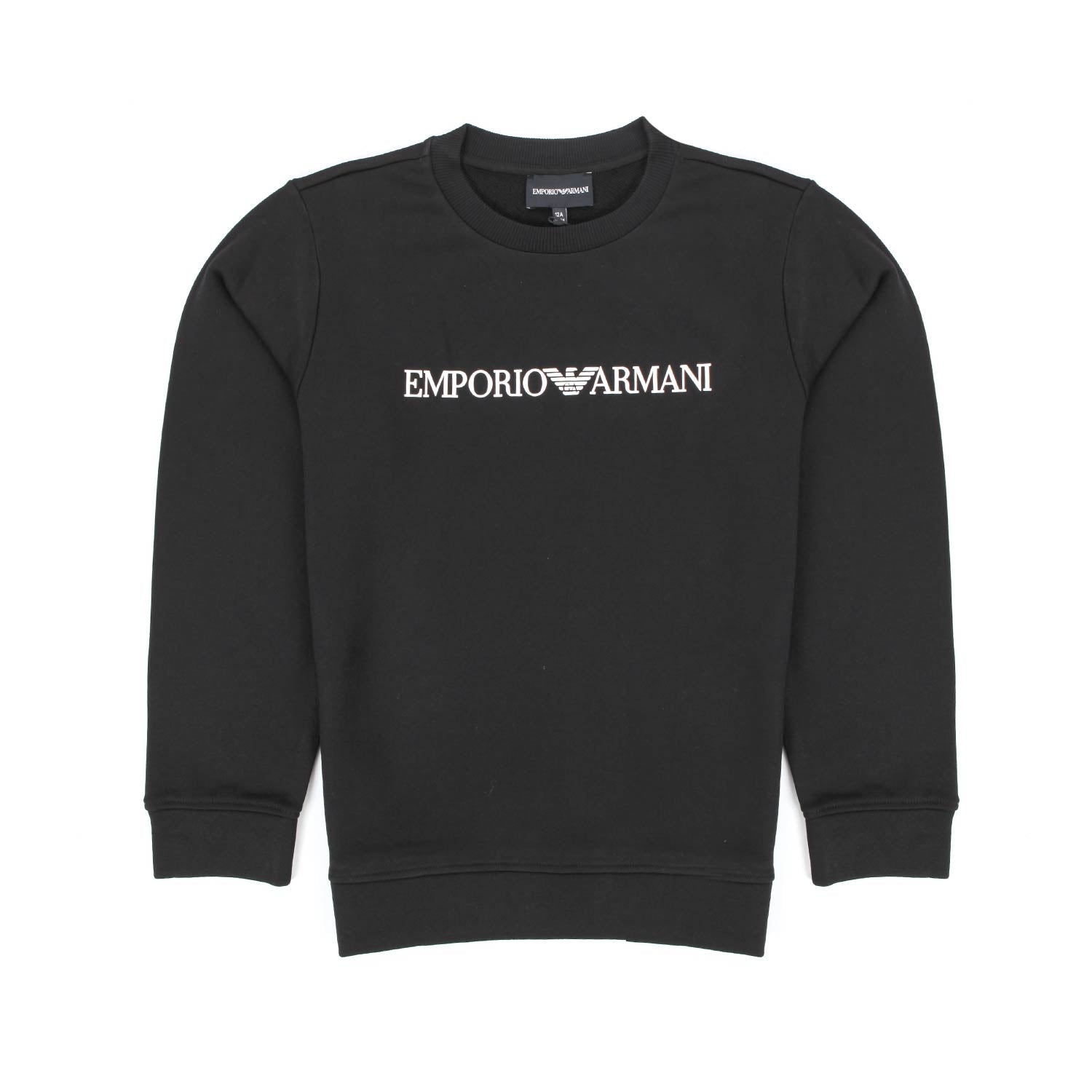 FELPA NERA LOGO BIANCO BAMBINO E TEENAGER - annameglio.com abbigliamento moda