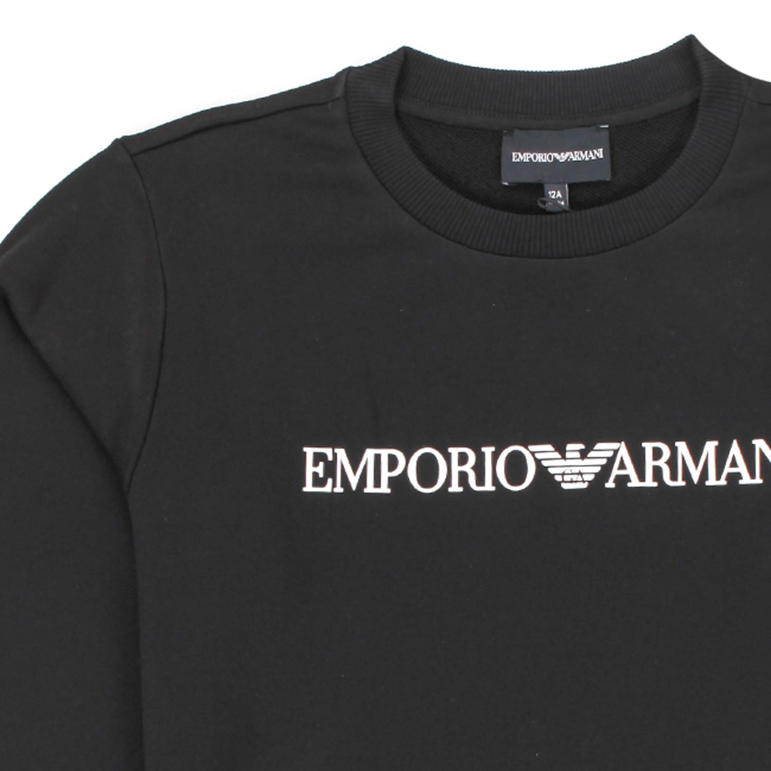 FELPA NERA LOGO BIANCO BAMBINO E TEENAGER - annameglio.com abbigliamento moda