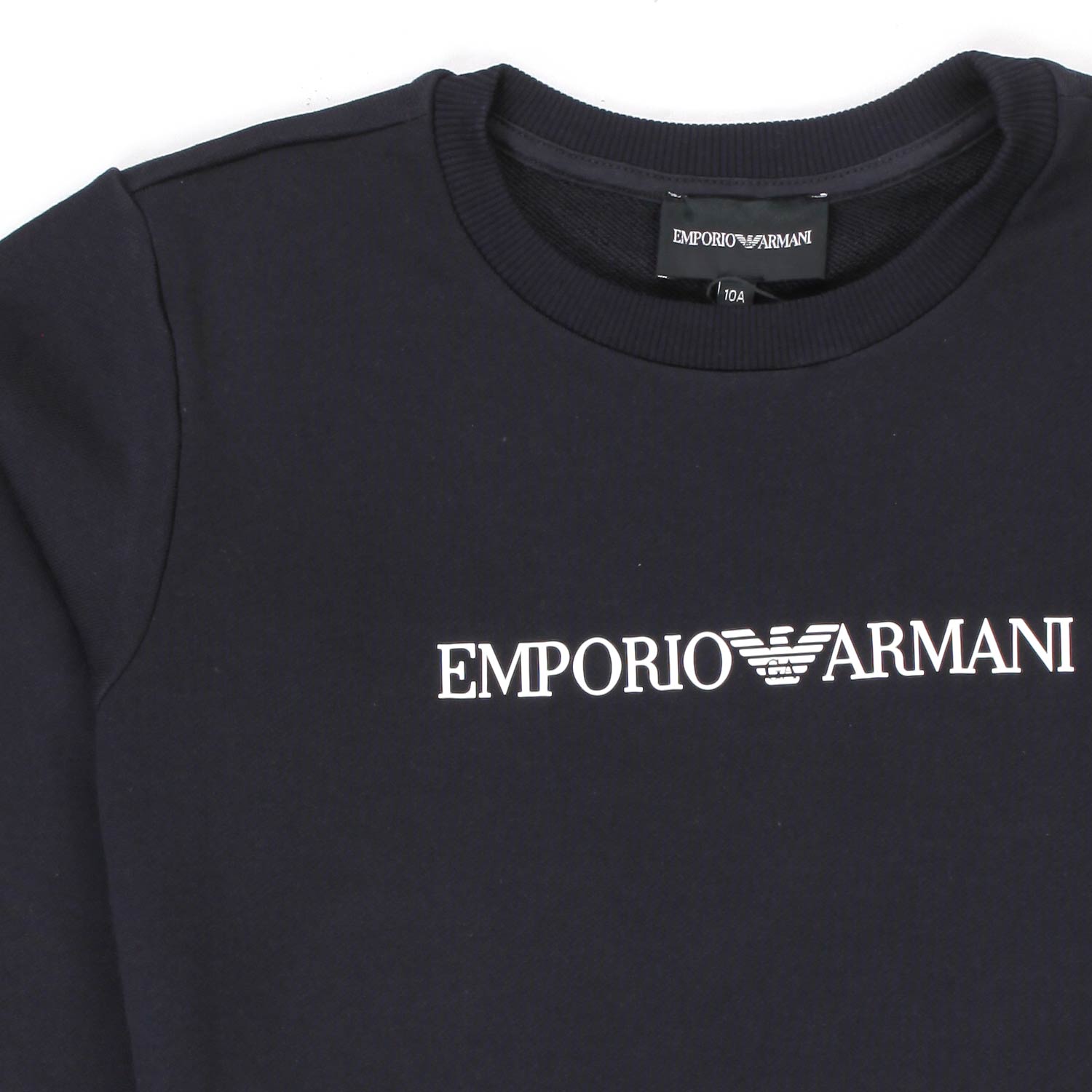 FELPA BLU NAVY LOGO BIANCO BAMBINO E TEENAGER - annameglio.com abbigliamento moda