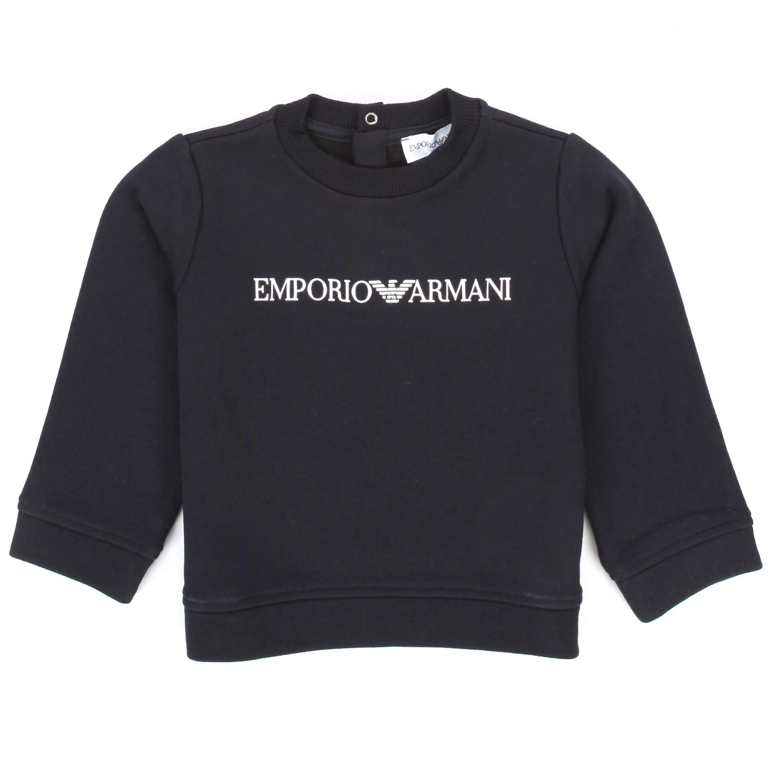 FELPA BLU NAVY LOGO BIANCO BAMBINO E NEONATO - annameglio.com abbigliamento moda