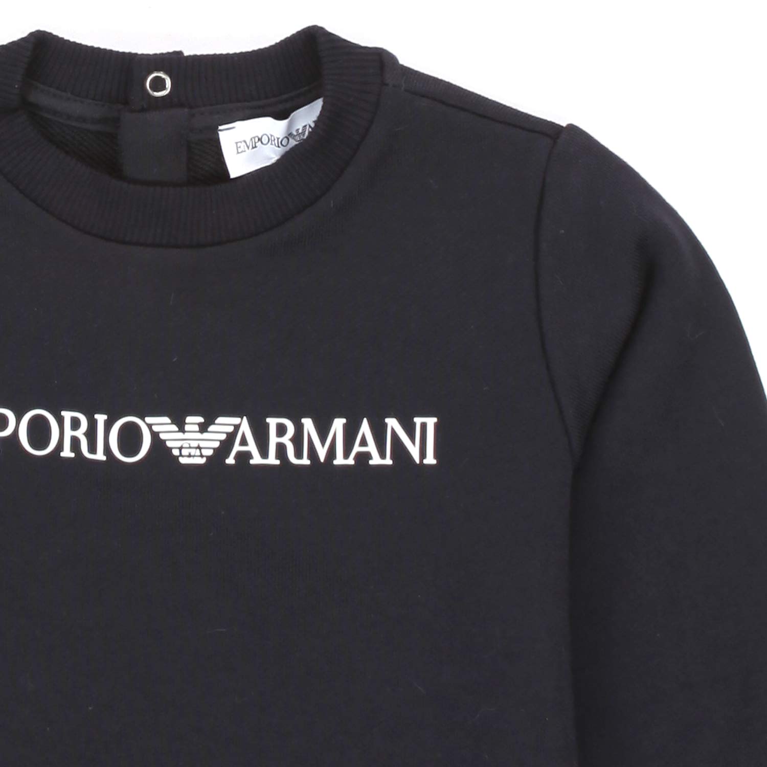 FELPA BLU NAVY LOGO BIANCO BAMBINO E NEONATO - annameglio.com abbigliamento moda