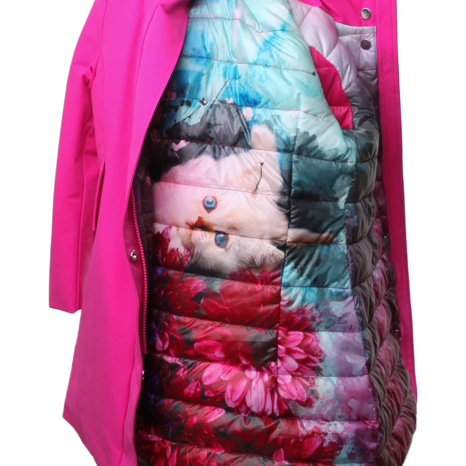 CAPPOTTO MAGENTA FLUO BAMBINA E TEEN - annameglio.com abbigliamento moda
